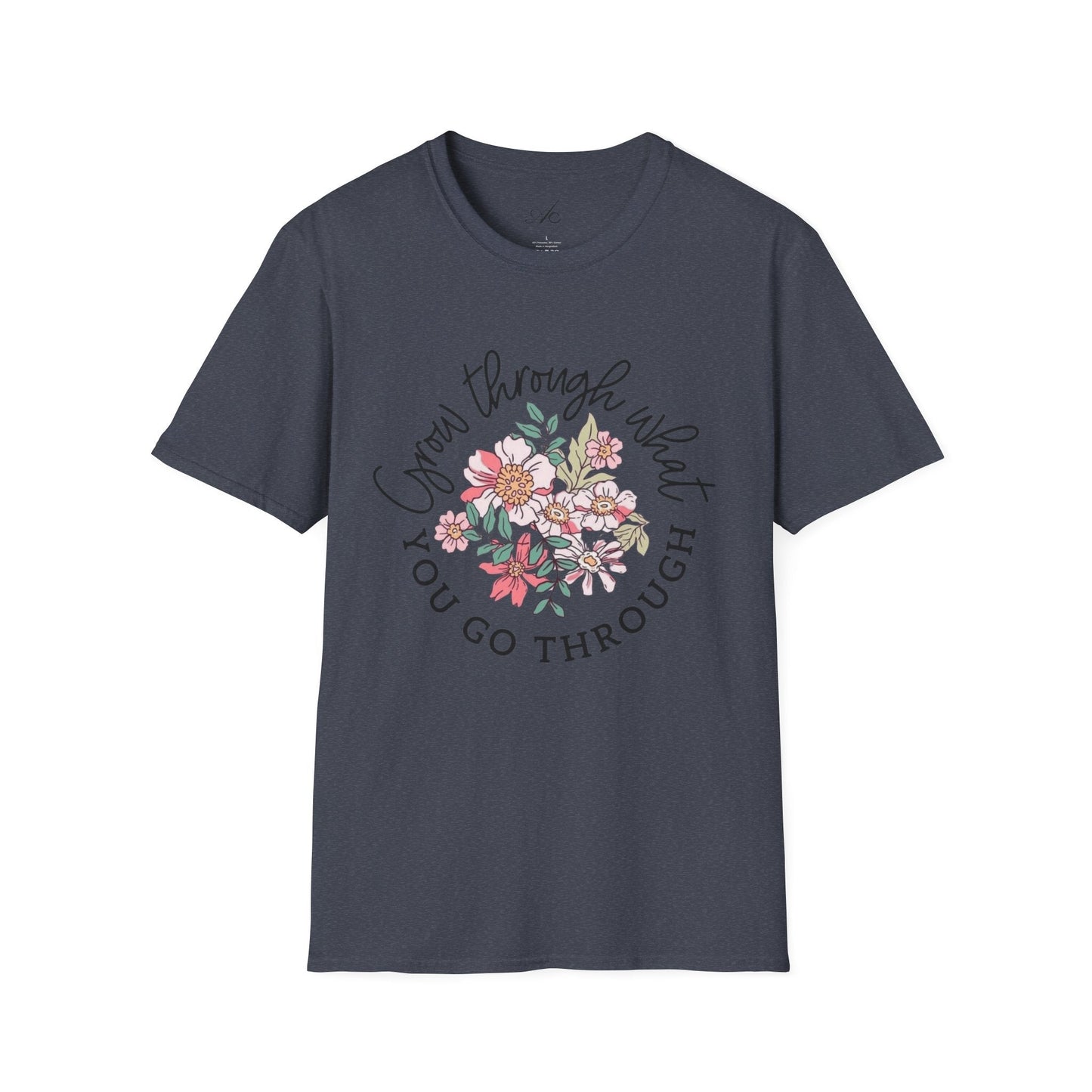 Let your outfit reflect your inner peace.Floral Inspirational T-Shirt - Unisex Softstyle Tee, Motivational Gift, Casual Wear, Floral Quote Shirt, Everyday Comfort, Thoughtful [...] - Metamorphosis Creations