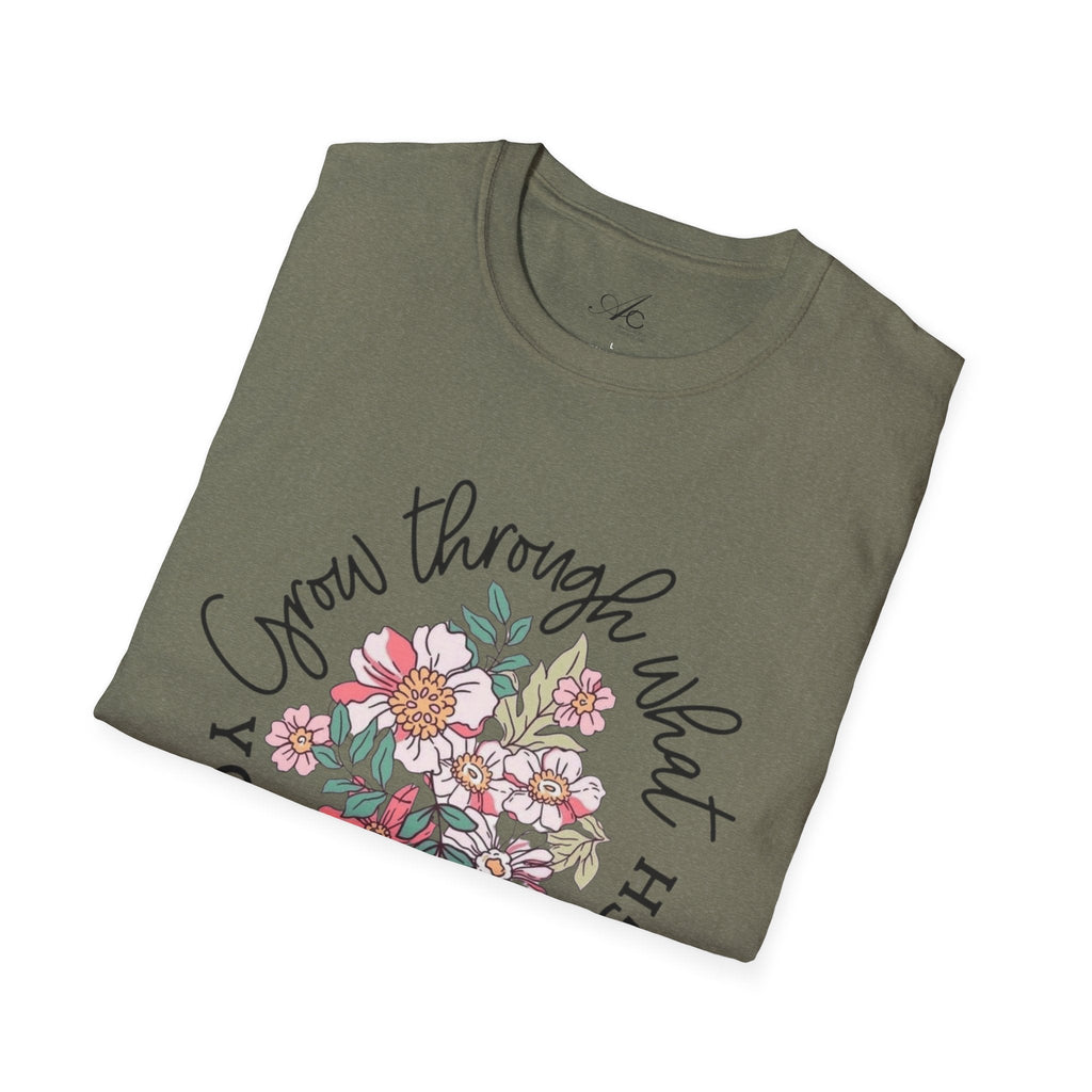 Let your outfit reflect your inner peace.Floral Inspirational T-Shirt - Unisex Softstyle Tee, Motivational Gift, Casual Wear, Floral Quote Shirt, Everyday Comfort, Thoughtful [...] - Metamorphosis Creations