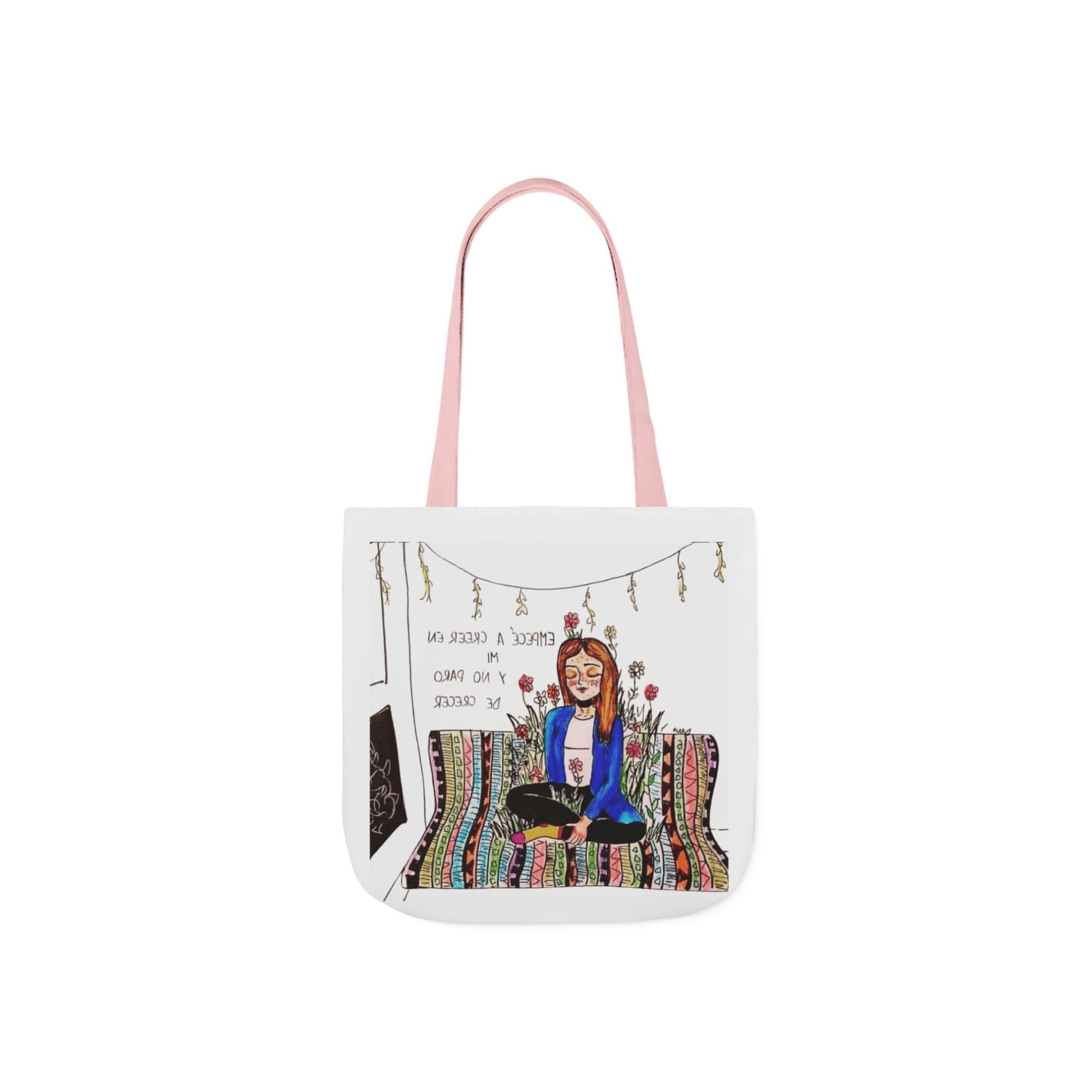 Lleva inspiración contigo a donde vayas Bohemian Style Canvas Tote Bag, Inspirational Art, Ideal for Gifts, Eco - Friendly Shopping, Beach Days, Travel Adventures - Metamorphosis Creations