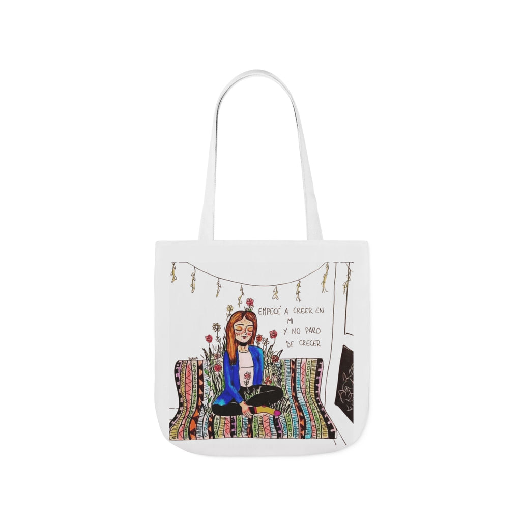Lleva inspiración contigo a donde vayas Bohemian Style Canvas Tote Bag, Inspirational Art, Ideal for Gifts, Eco - Friendly Shopping, Beach Days, Travel Adventures - Metamorphosis Creations