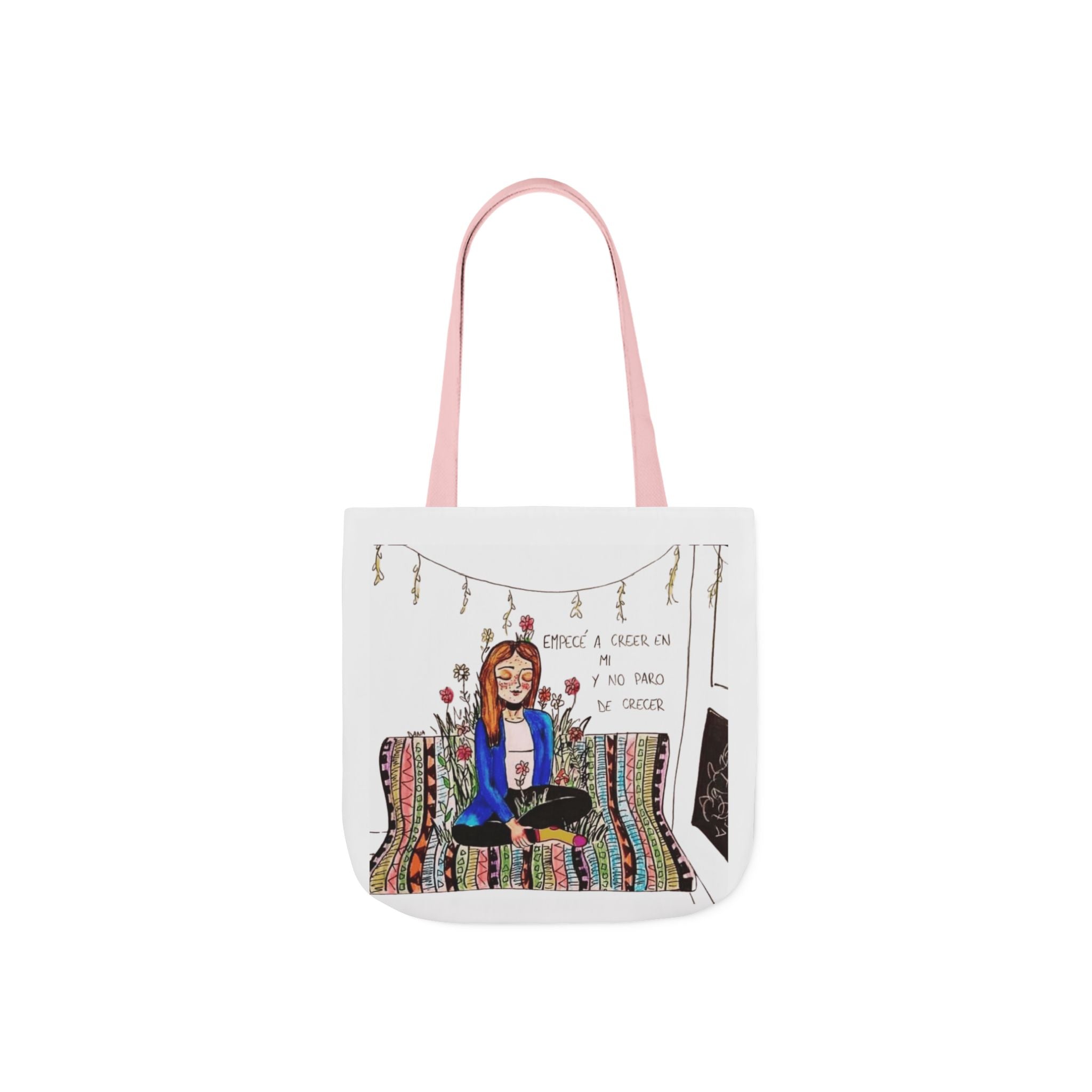 Lleva inspiración contigo a donde vayas Bohemian Style Canvas Tote Bag, Inspirational Art, Ideal for Gifts, Eco - Friendly Shopping, Beach Days, Travel Adventures - Metamorphosis Creations