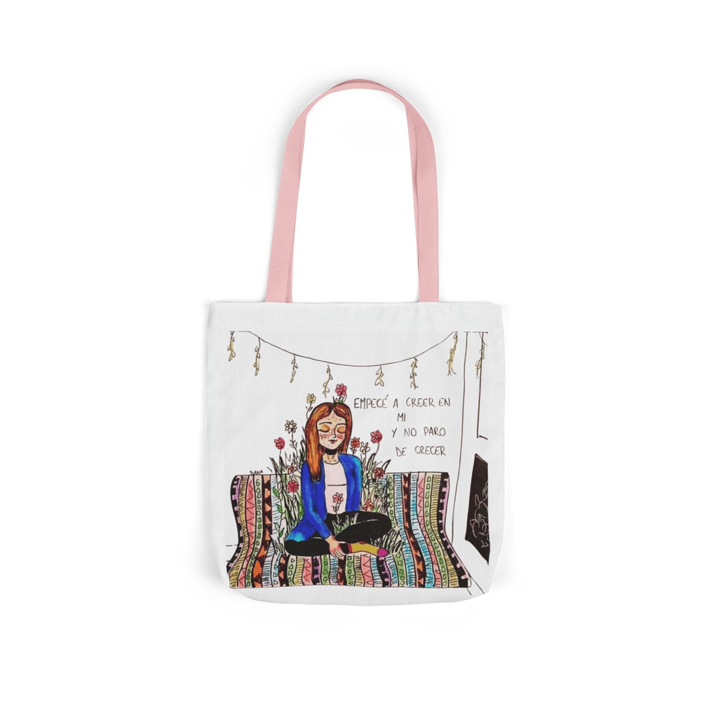 Lleva inspiración contigo a donde vayas Bohemian Style Canvas Tote Bag, Inspirational Art, Ideal for Gifts, Eco - Friendly Shopping, Beach Days, Travel Adventures - Metamorphosis Creations
