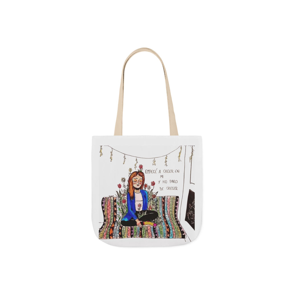 Lleva inspiración contigo a donde vayas Bohemian Style Canvas Tote Bag, Inspirational Art, Ideal for Gifts, Eco - Friendly Shopping, Beach Days, Travel Adventures - Metamorphosis Creations