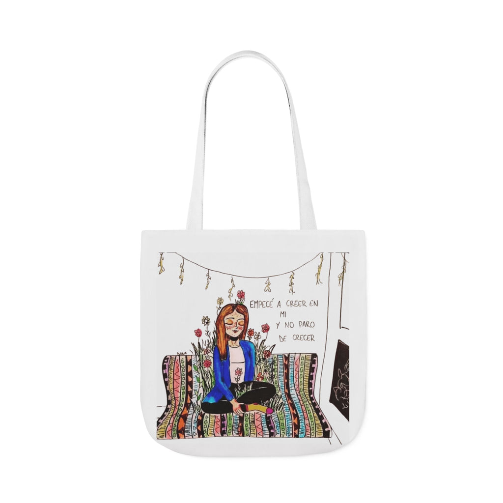 Lleva inspiración contigo a donde vayas Bohemian Style Canvas Tote Bag, Inspirational Art, Ideal for Gifts, Eco - Friendly Shopping, Beach Days, Travel Adventures - Metamorphosis Creations