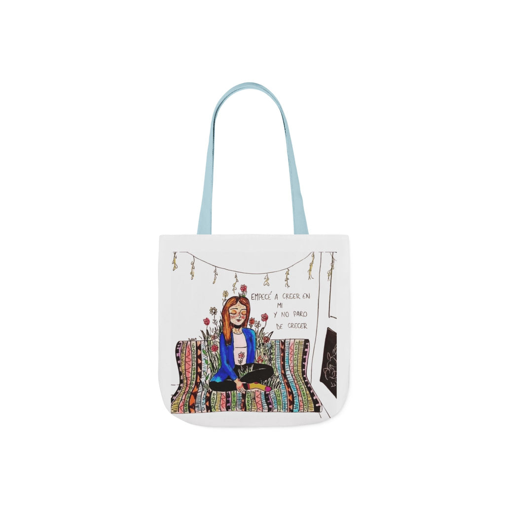 Lleva inspiración contigo a donde vayas Bohemian Style Canvas Tote Bag, Inspirational Art, Ideal for Gifts, Eco - Friendly Shopping, Beach Days, Travel Adventures - Metamorphosis Creations