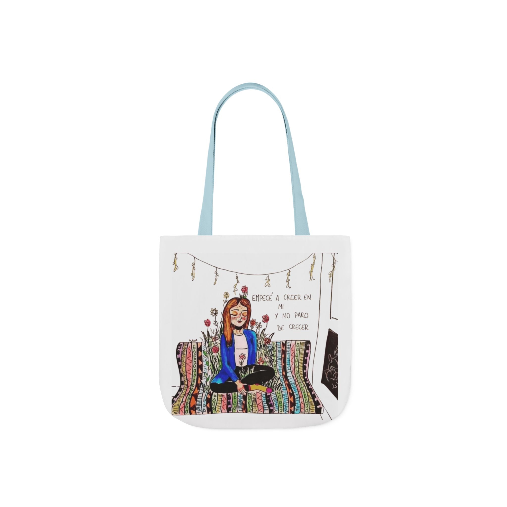 Lleva inspiración contigo a donde vayas Bohemian Style Canvas Tote Bag, Inspirational Art, Ideal for Gifts, Eco - Friendly Shopping, Beach Days, Travel Adventures - Metamorphosis Creations
