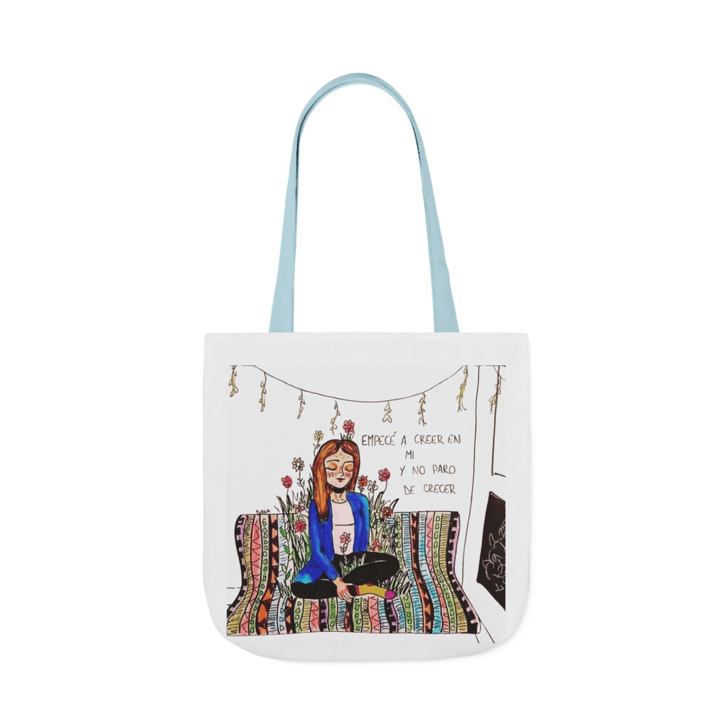 Lleva inspiración contigo a donde vayas Bohemian Style Canvas Tote Bag, Inspirational Art, Ideal for Gifts, Eco - Friendly Shopping, Beach Days, Travel Adventures - Metamorphosis Creations