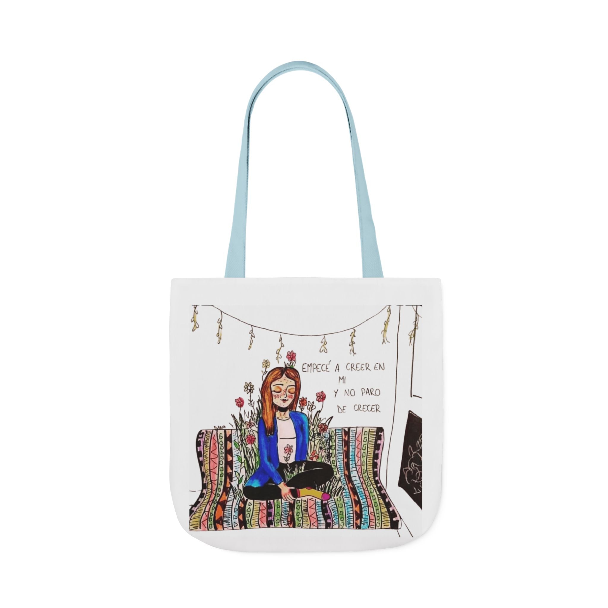 Lleva inspiración contigo a donde vayas Bohemian Style Canvas Tote Bag, Inspirational Art, Ideal for Gifts, Eco - Friendly Shopping, Beach Days, Travel Adventures - Metamorphosis Creations