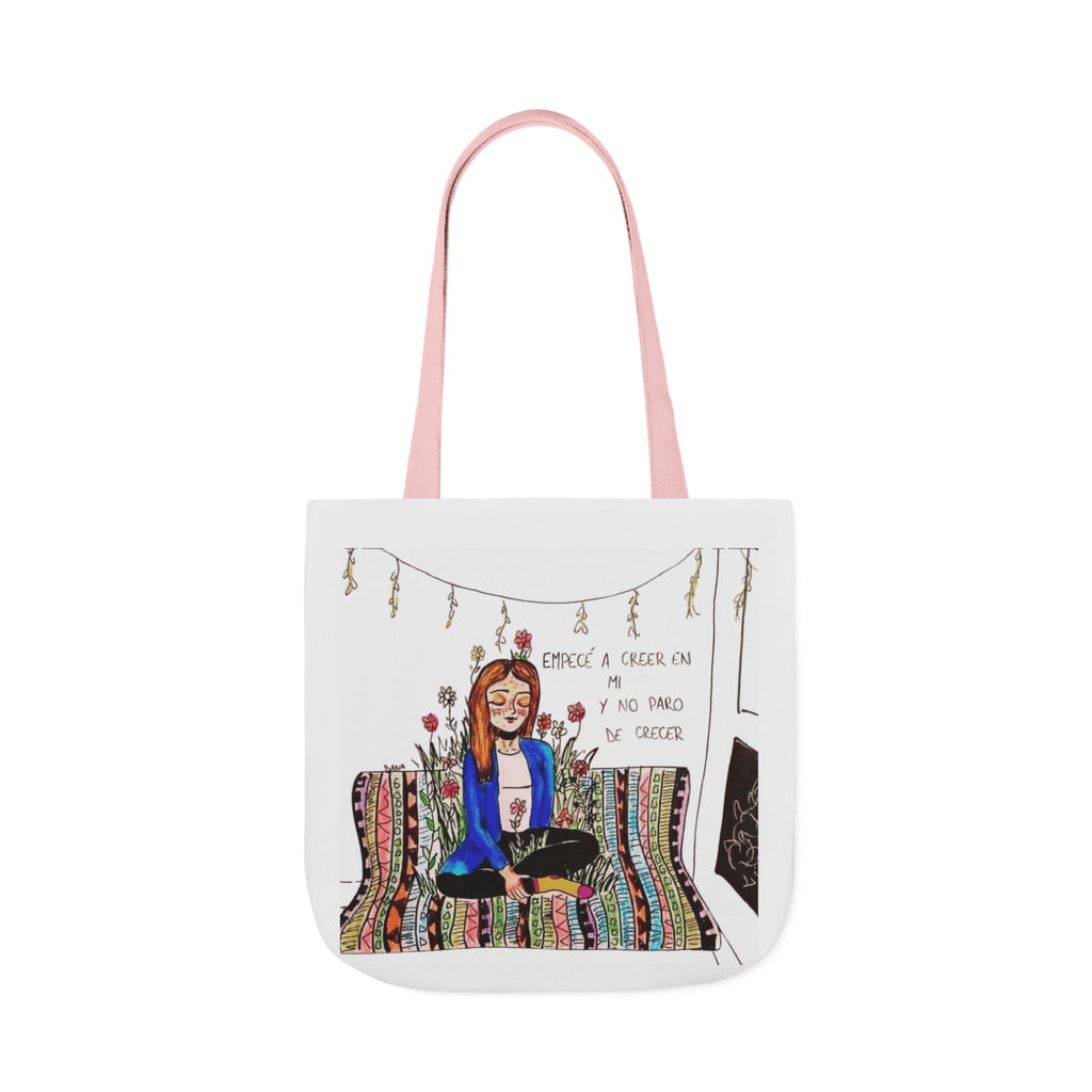 Lleva inspiración contigo a donde vayas Bohemian Style Canvas Tote Bag, Inspirational Art, Ideal for Gifts, Eco - Friendly Shopping, Beach Days, Travel Adventures - Metamorphosis Creations