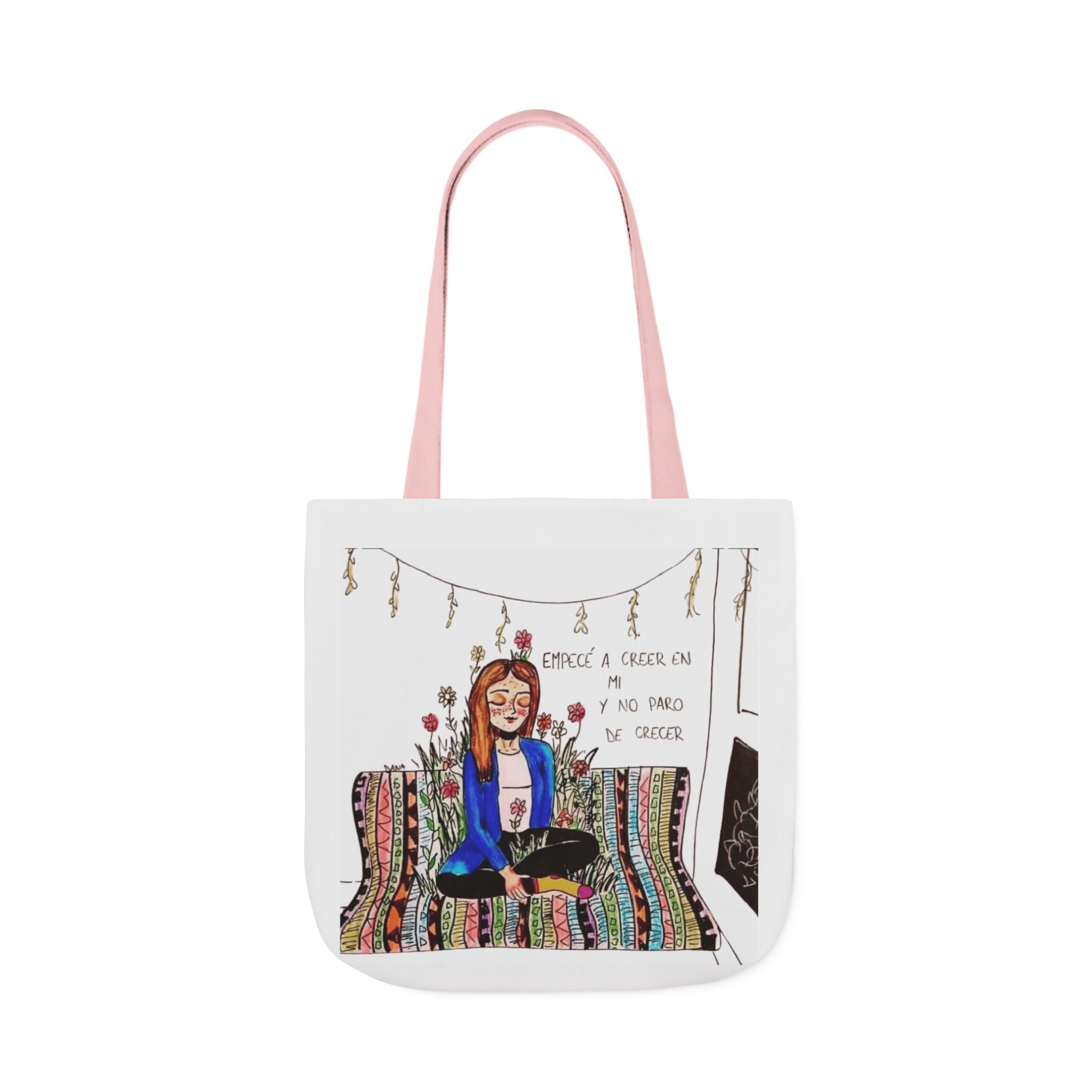 Lleva inspiración contigo a donde vayas Bohemian Style Canvas Tote Bag, Inspirational Art, Ideal for Gifts, Eco - Friendly Shopping, Beach Days, Travel Adventures - Metamorphosis Creations
