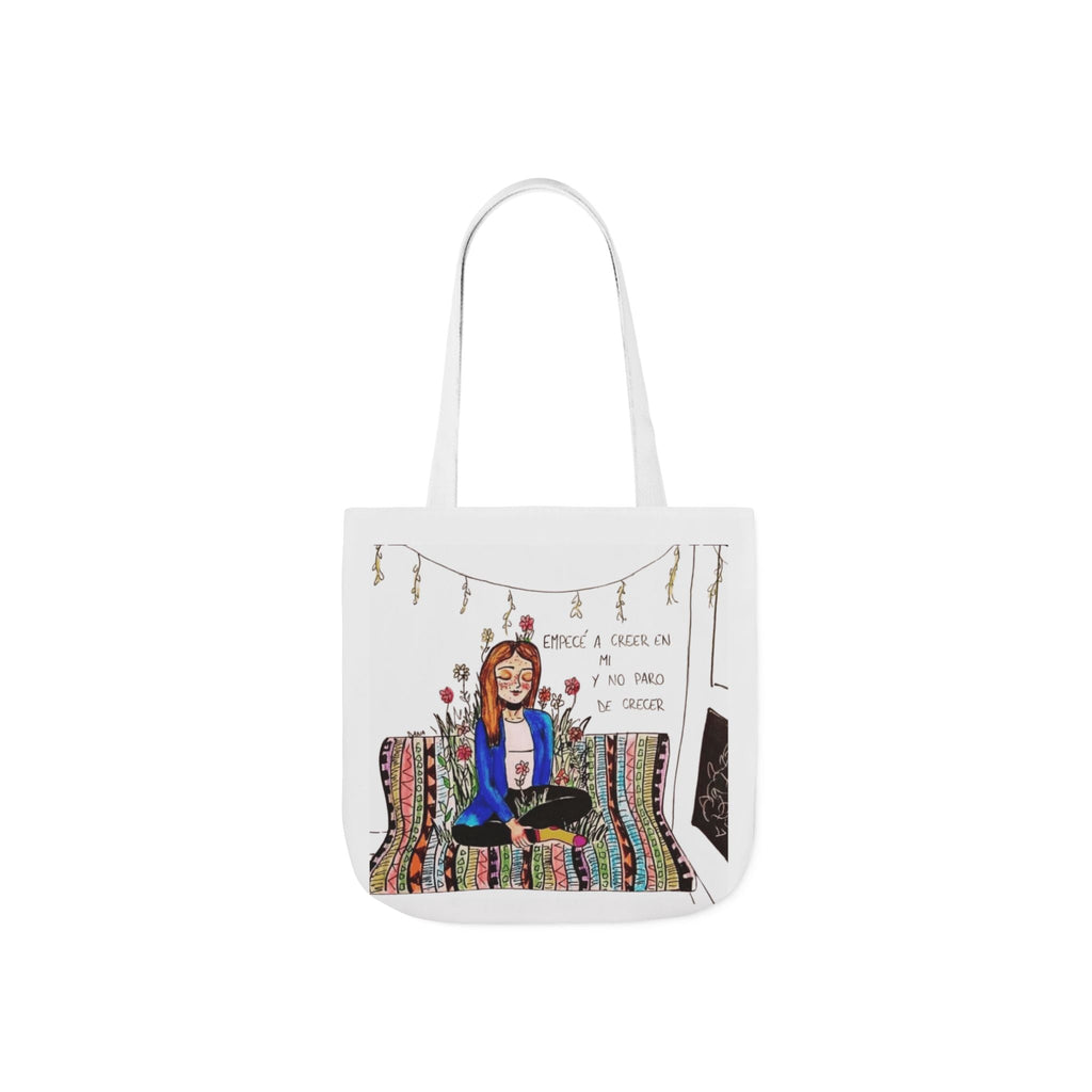 Lleva inspiración contigo a donde vayas Bohemian Style Canvas Tote Bag, Inspirational Art, Ideal for Gifts, Eco - Friendly Shopping, Beach Days, Travel Adventures - Metamorphosis Creations
