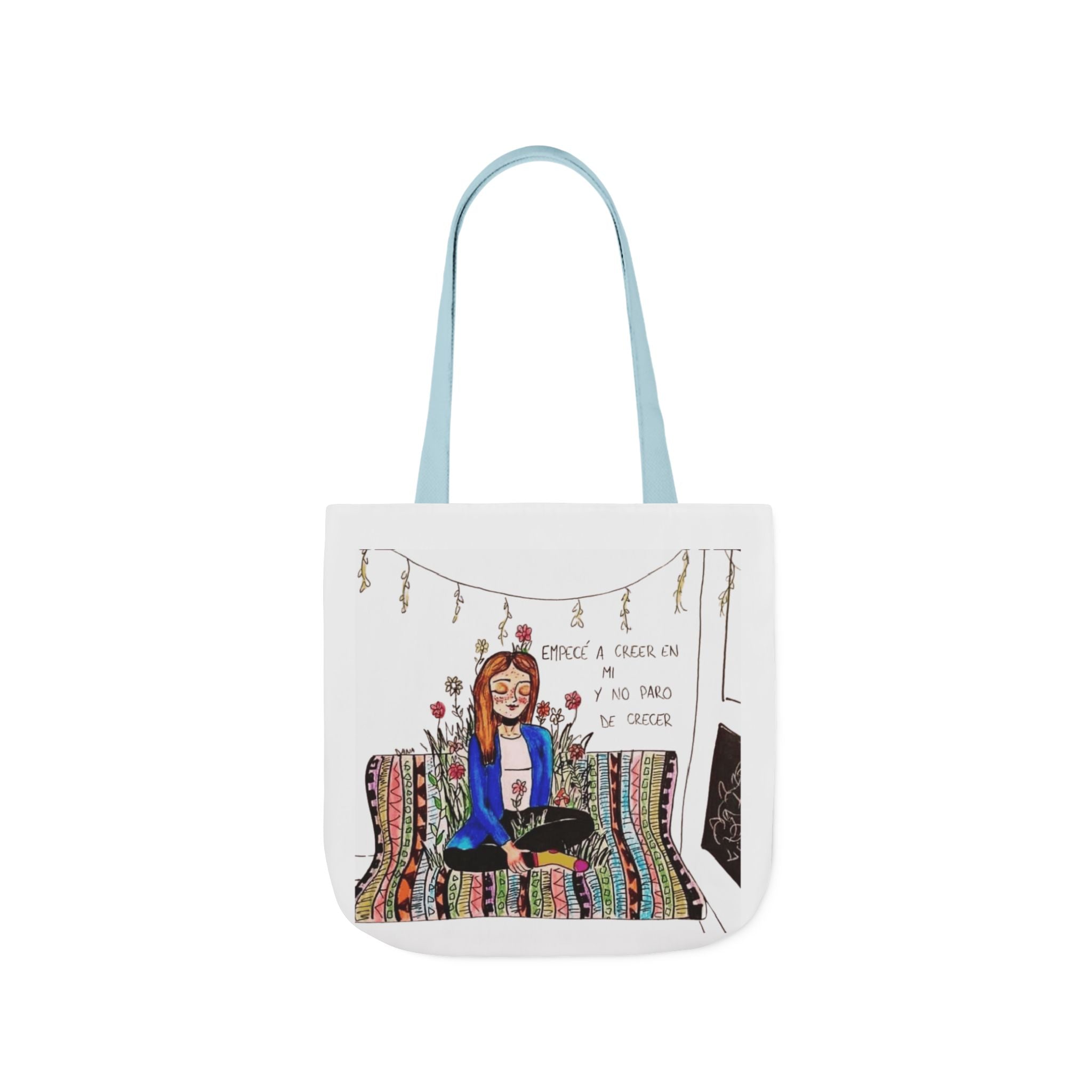 Lleva inspiración contigo a donde vayas Bohemian Style Canvas Tote Bag, Inspirational Art, Ideal for Gifts, Eco - Friendly Shopping, Beach Days, Travel Adventures - Metamorphosis Creations