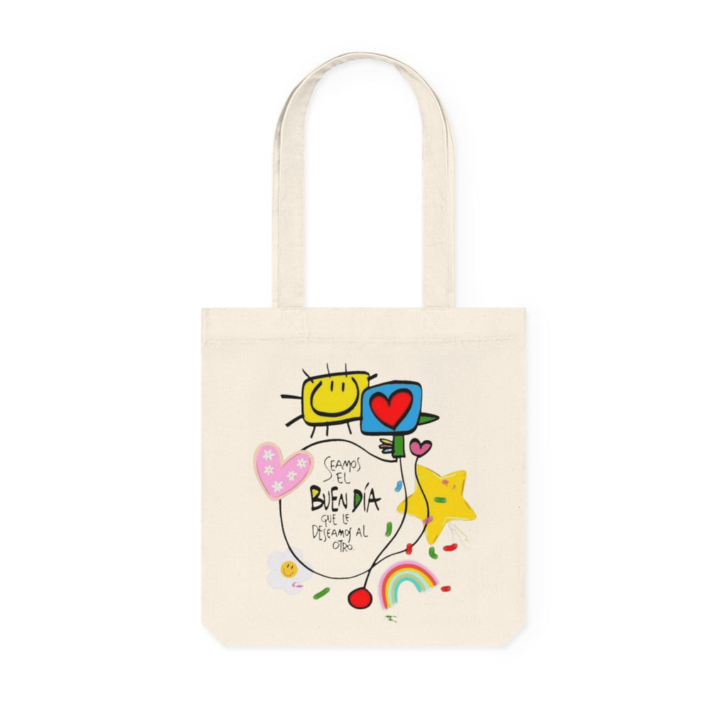 Lleva inspiración contigo a donde vayas Cheerful Woven Tote Bag - Perfect for Everyday Use, Eco - Friendly Shopping, Gifts, Beach Days, and Crafting! - Metamorphosis Creations
