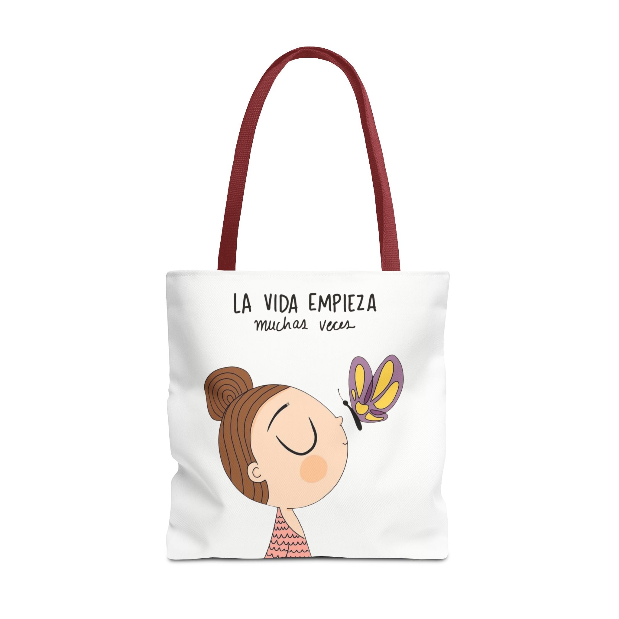 Lleva inspiración contigo a donde vayas, Eco - Friendly Carryall, Motivational Gift, Cute Reusable Shopper, Butterfly Design, Brighten Your Day - Metamorphosis Creations
