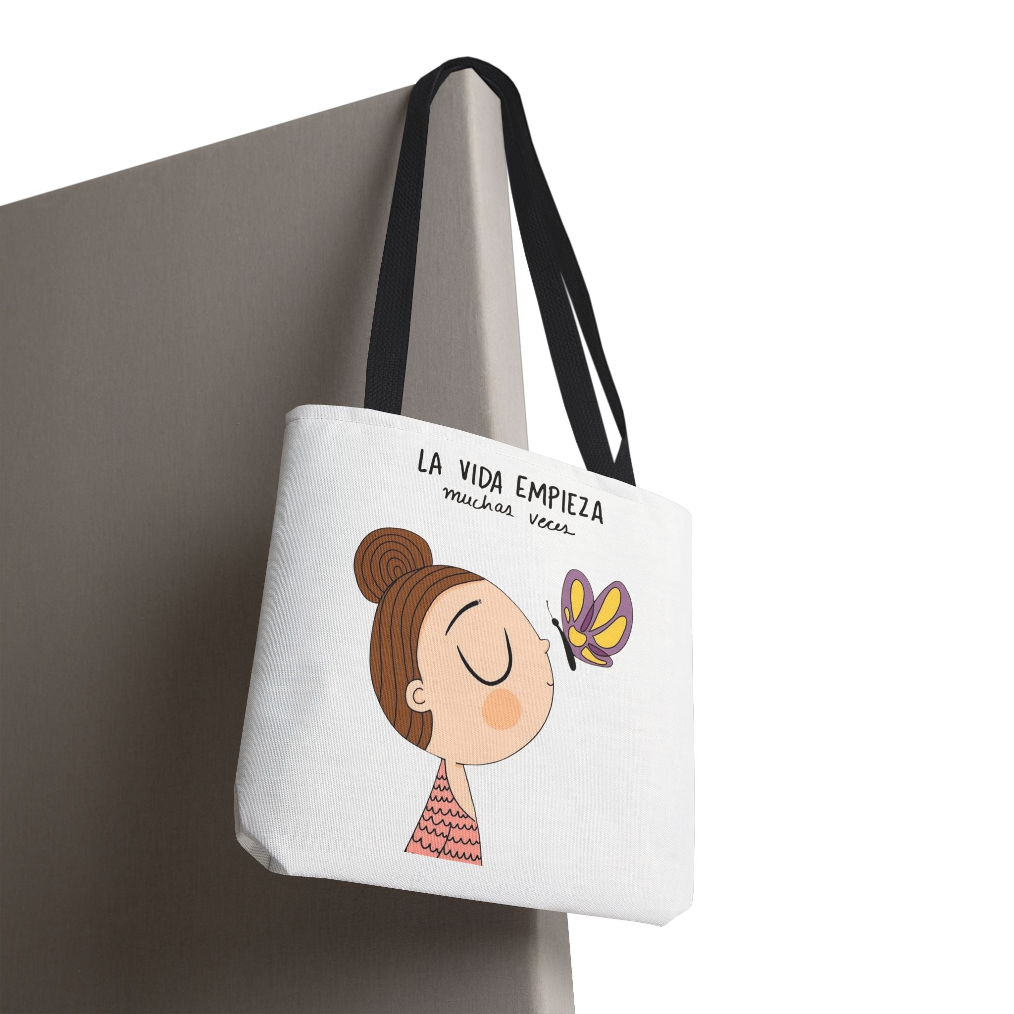 Lleva inspiración contigo a donde vayas, Eco - Friendly Carryall, Motivational Gift, Cute Reusable Shopper, Butterfly Design, Brighten Your Day - Metamorphosis Creations