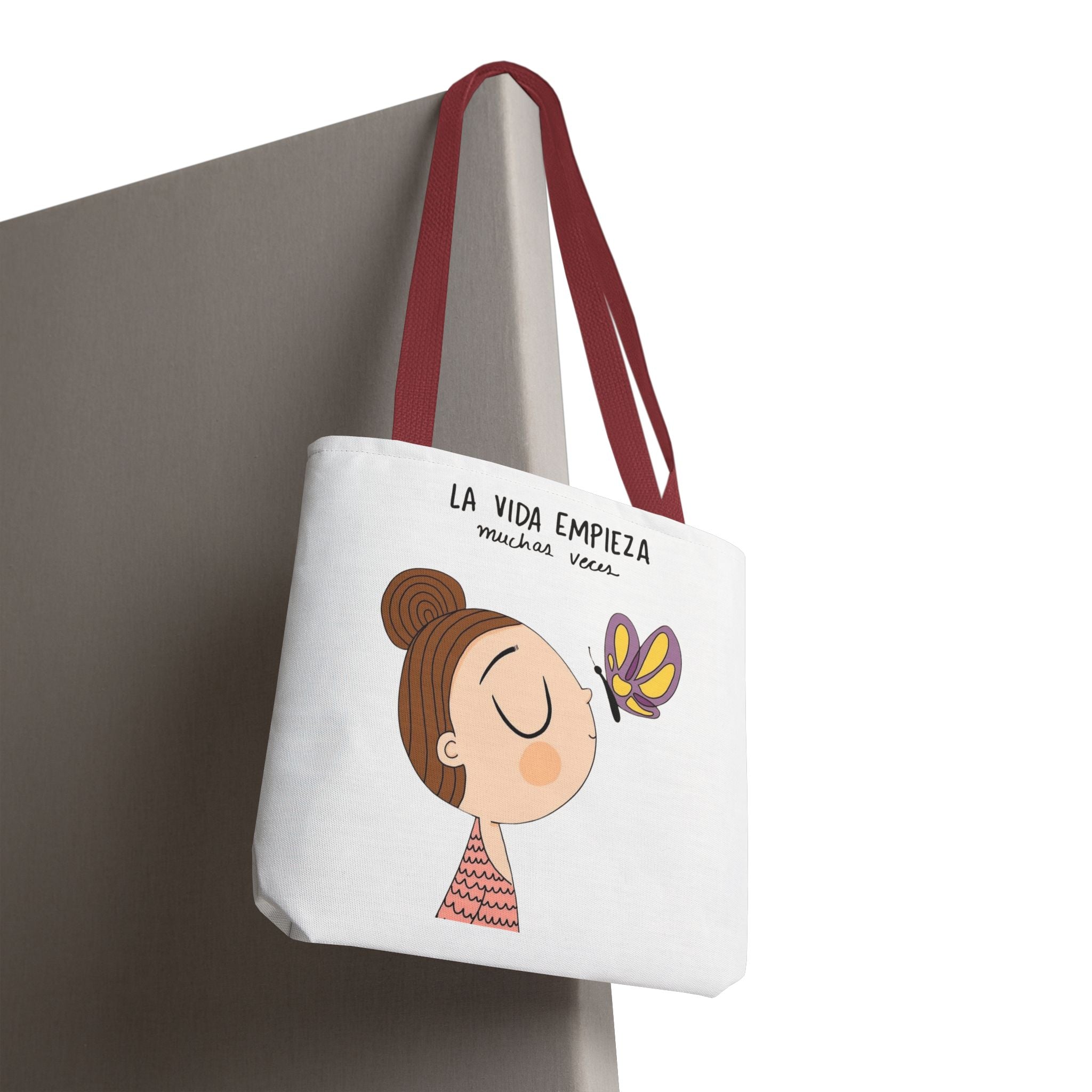 Lleva inspiración contigo a donde vayas, Eco - Friendly Carryall, Motivational Gift, Cute Reusable Shopper, Butterfly Design, Brighten Your Day - Metamorphosis Creations