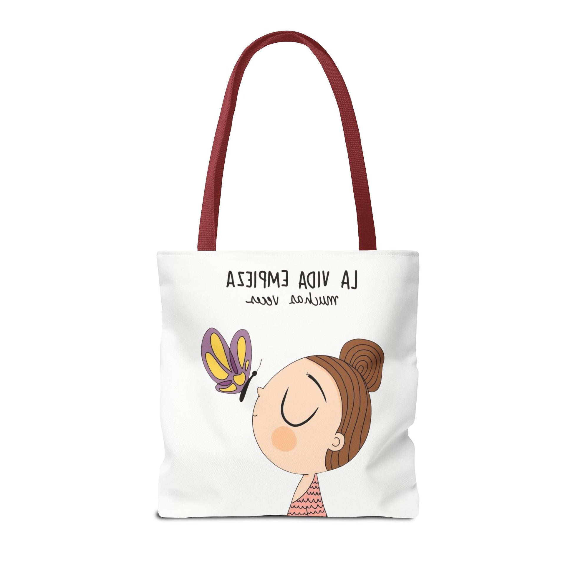 Lleva inspiración contigo a donde vayas, Eco - Friendly Carryall, Motivational Gift, Cute Reusable Shopper, Butterfly Design, Brighten Your Day - Metamorphosis Creations