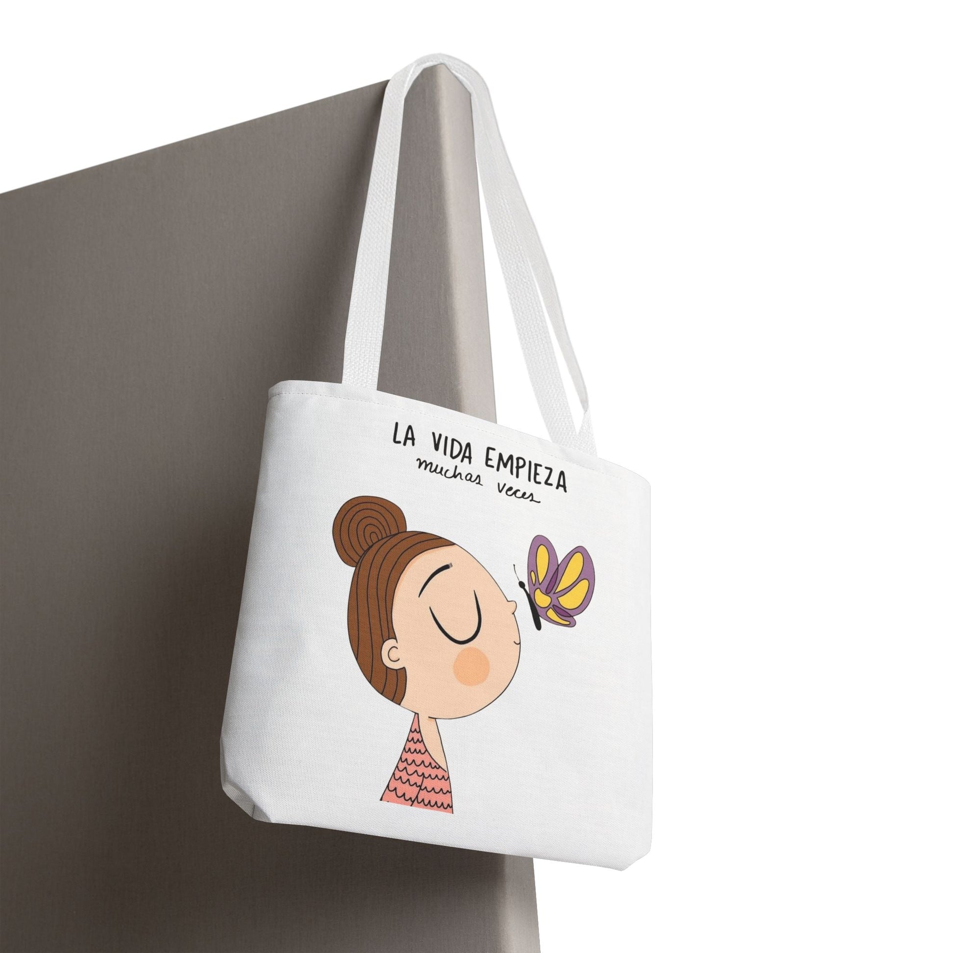 Lleva inspiración contigo a donde vayas, Eco - Friendly Carryall, Motivational Gift, Cute Reusable Shopper, Butterfly Design, Brighten Your Day - Metamorphosis Creations