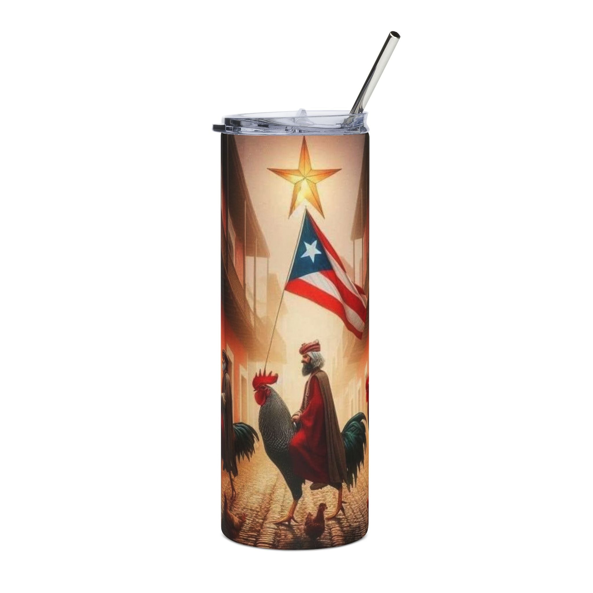 Los tres Reyes Magos Vibrant Puerto Rican Pride Tumbler, 20oz - Perfect for Gifts, Festivals, Holidays, Outdoor Adventures, Home Décor - Metamorphosis Creations