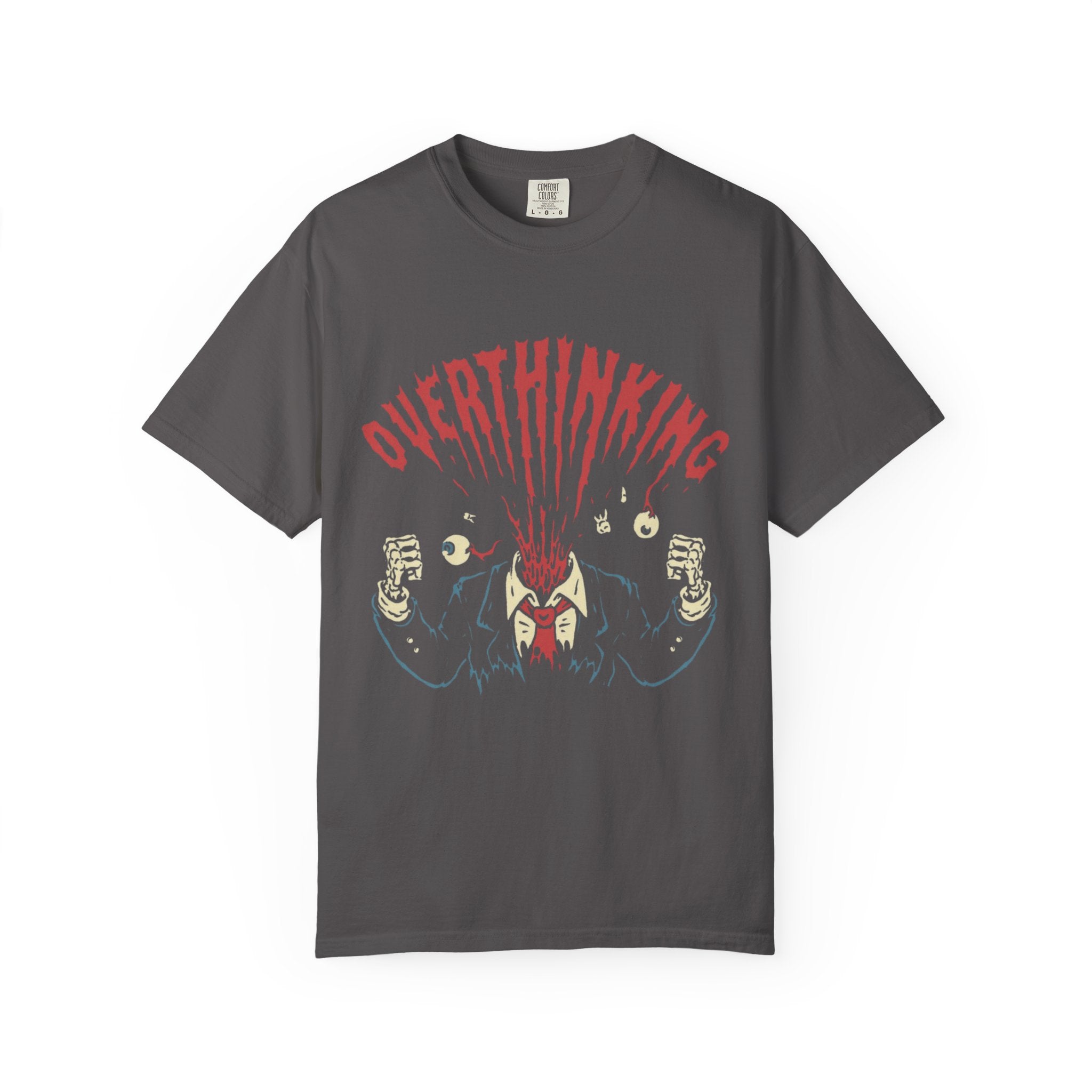 Mentally on Vacation Overthinking Garment - Dyed Unisex T-Shirt, Casual Wear, Gift for Anxiety Awareness, Self - Care Apparel, Unique Graphic Tee - Metamorphosis Creations