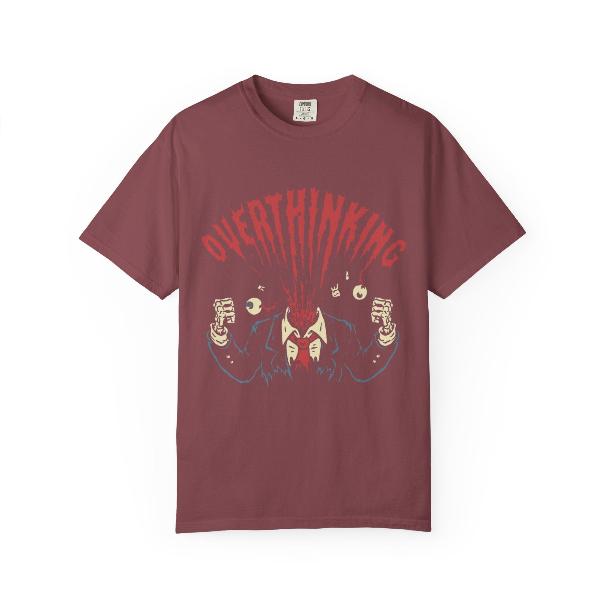 Mentally on Vacation Overthinking Garment - Dyed Unisex T-Shirt, Casual Wear, Gift for Anxiety Awareness, Self - Care Apparel, Unique Graphic Tee - Metamorphosis Creations