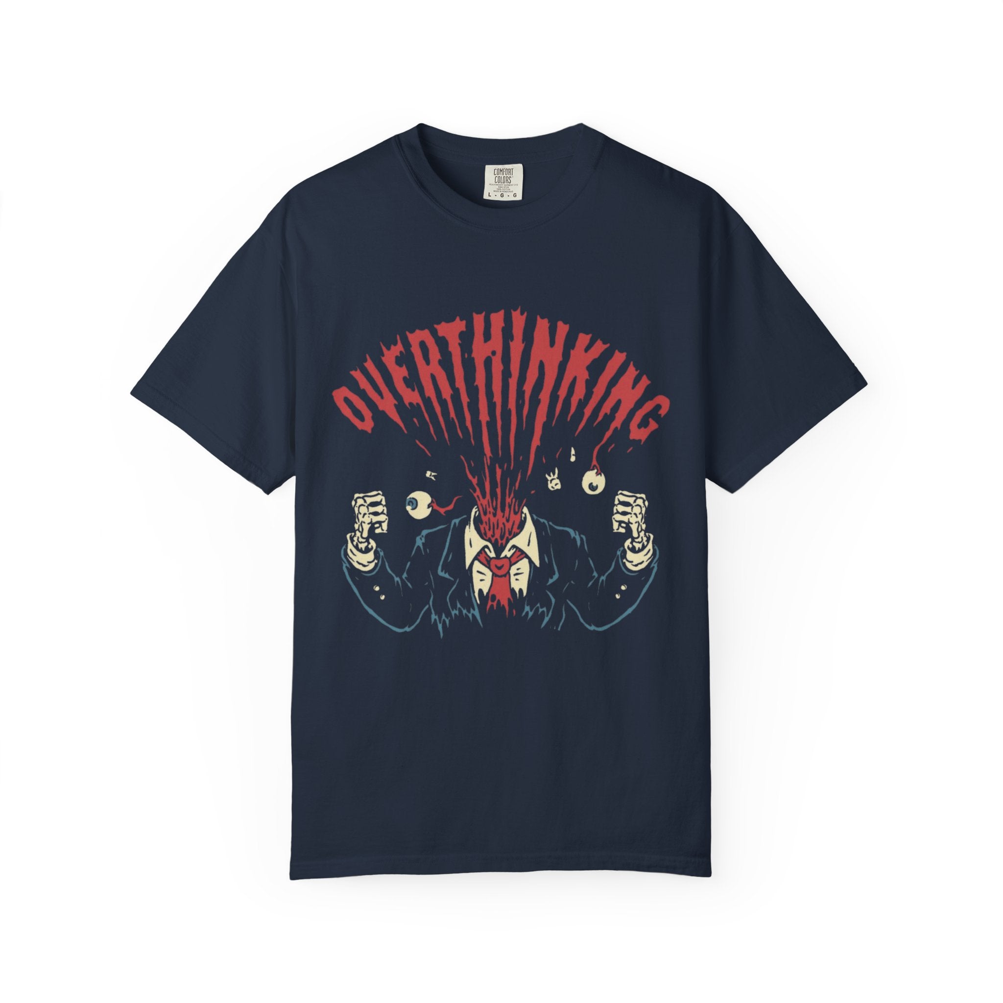 Mentally on Vacation Overthinking Garment - Dyed Unisex T-Shirt, Casual Wear, Gift for Anxiety Awareness, Self - Care Apparel, Unique Graphic Tee - Metamorphosis Creations