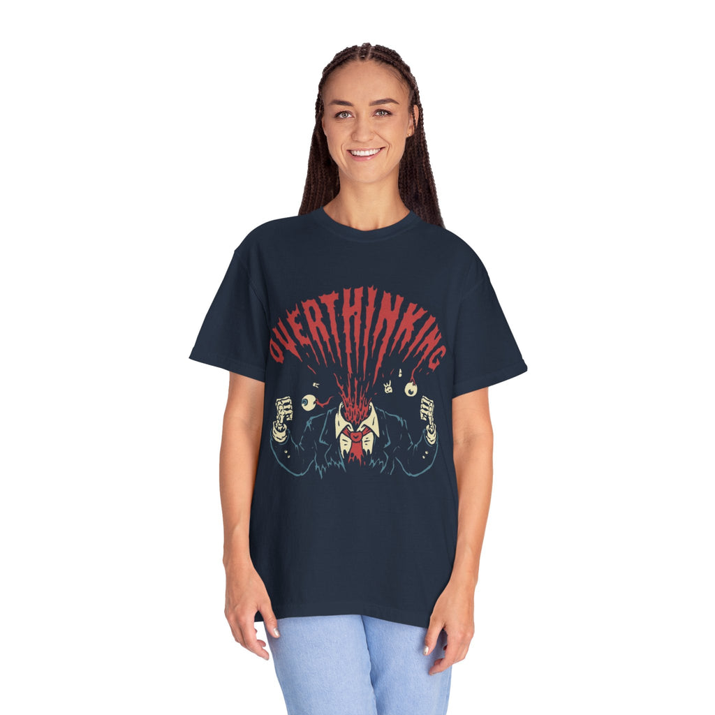 Mentally on Vacation Overthinking Garment - Dyed Unisex T-Shirt, Casual Wear, Gift for Anxiety Awareness, Self - Care Apparel, Unique Graphic Tee - Metamorphosis Creations