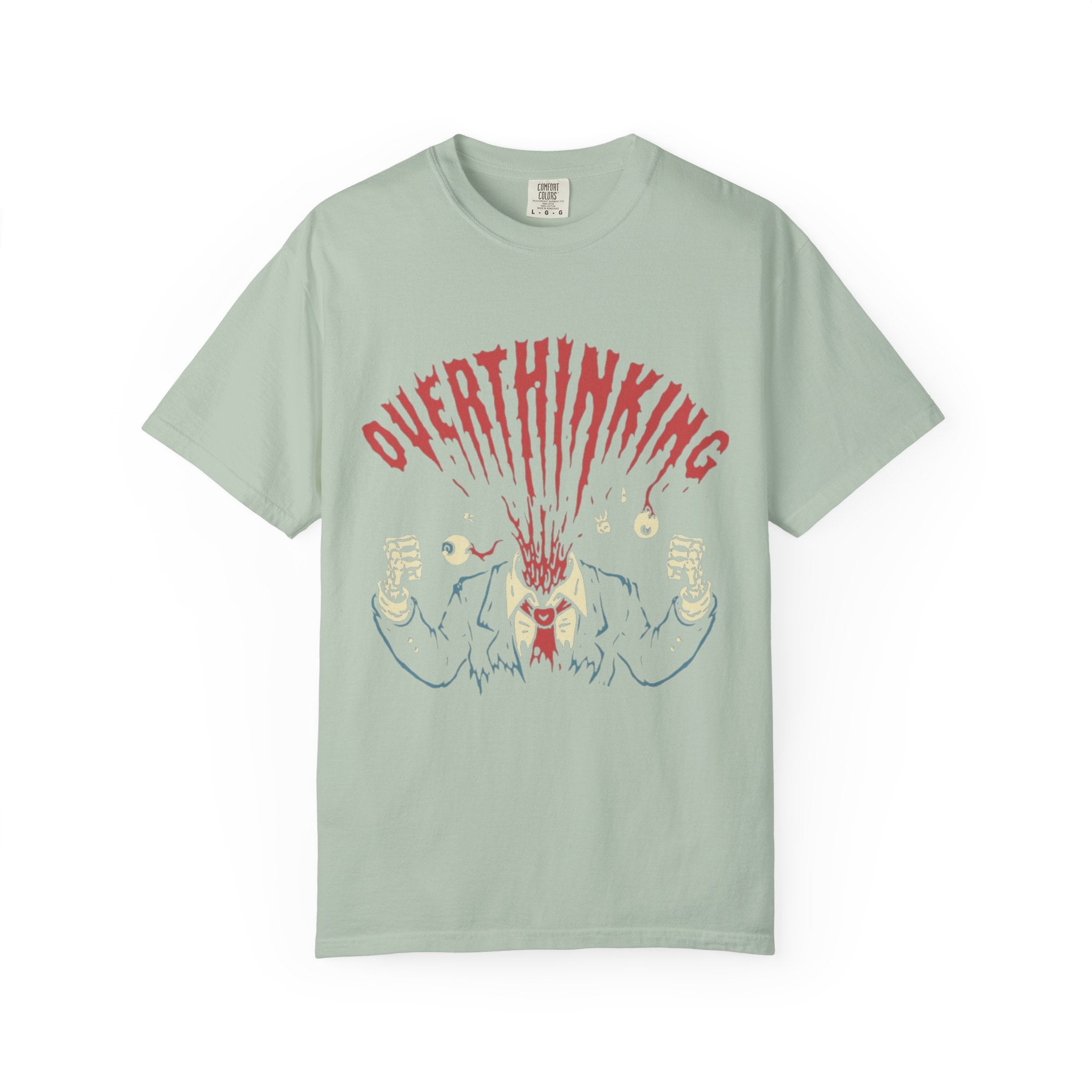 Mentally on Vacation Overthinking Garment - Dyed Unisex T-Shirt, Casual Wear, Gift for Anxiety Awareness, Self - Care Apparel, Unique Graphic Tee - Metamorphosis Creations