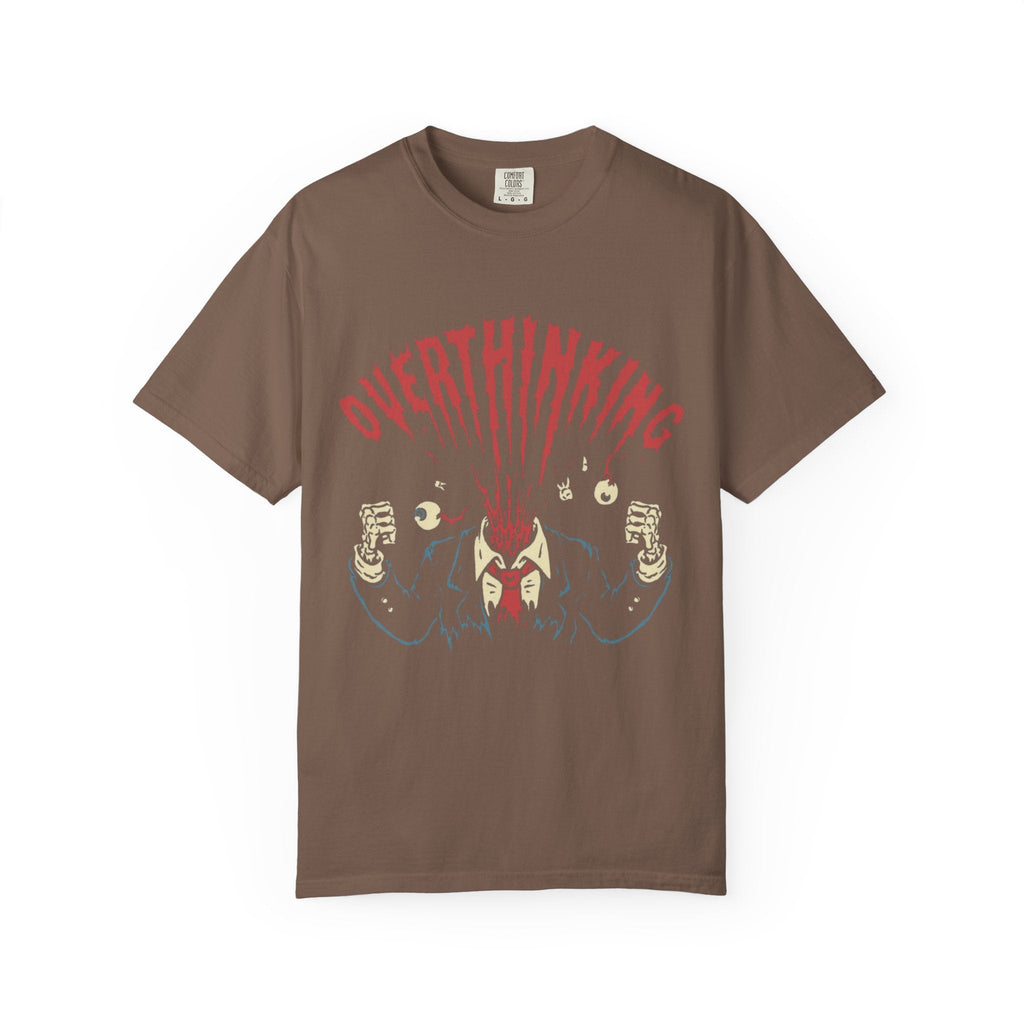 Mentally on Vacation Overthinking Garment - Dyed Unisex T-Shirt, Casual Wear, Gift for Anxiety Awareness, Self - Care Apparel, Unique Graphic Tee - Metamorphosis Creations