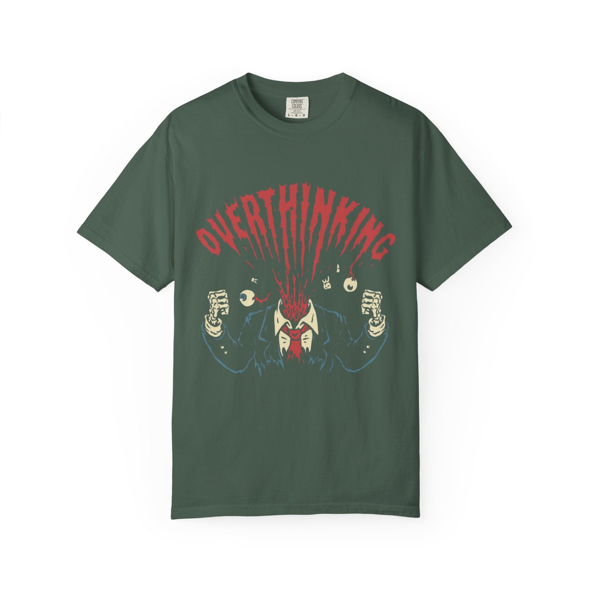 Mentally on Vacation Overthinking Garment - Dyed Unisex T-Shirt, Casual Wear, Gift for Anxiety Awareness, Self - Care Apparel, Unique Graphic Tee - Metamorphosis Creations