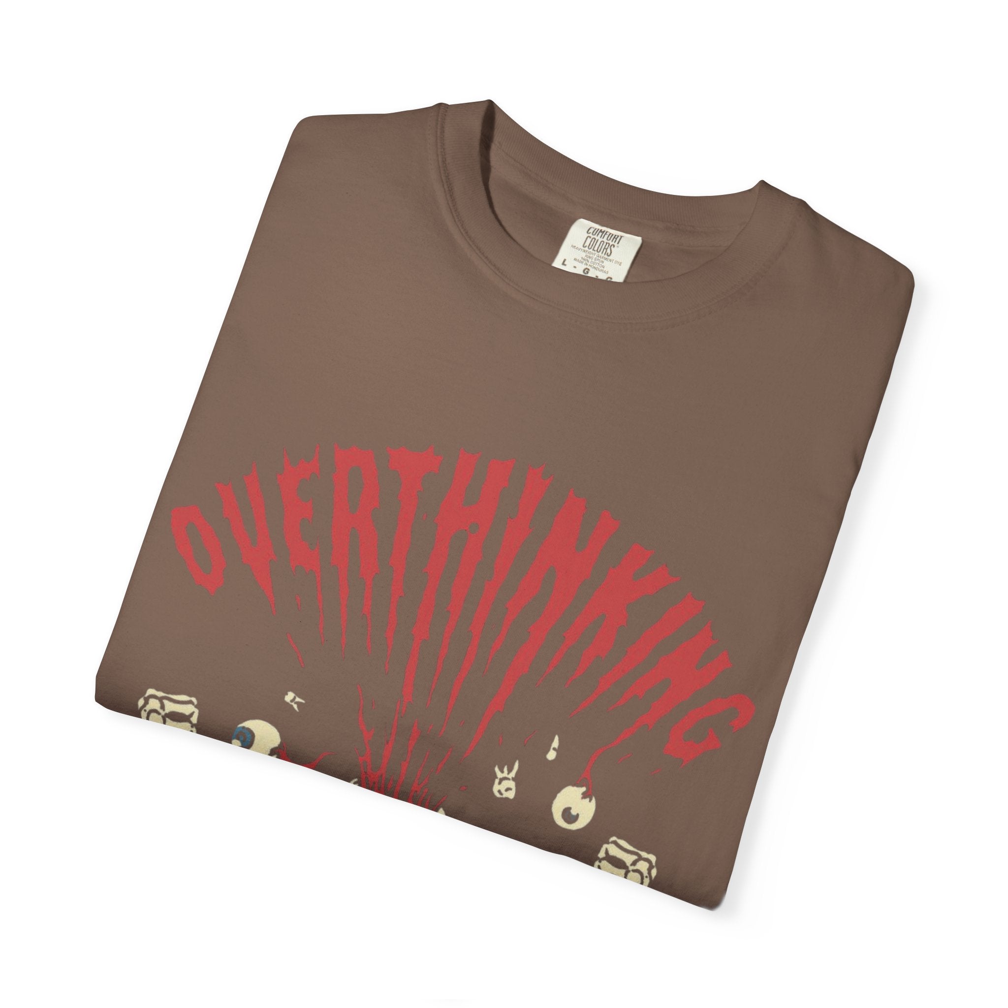 Mentally on Vacation Overthinking Garment - Dyed Unisex T-Shirt, Casual Wear, Gift for Anxiety Awareness, Self - Care Apparel, Unique Graphic Tee - Metamorphosis Creations