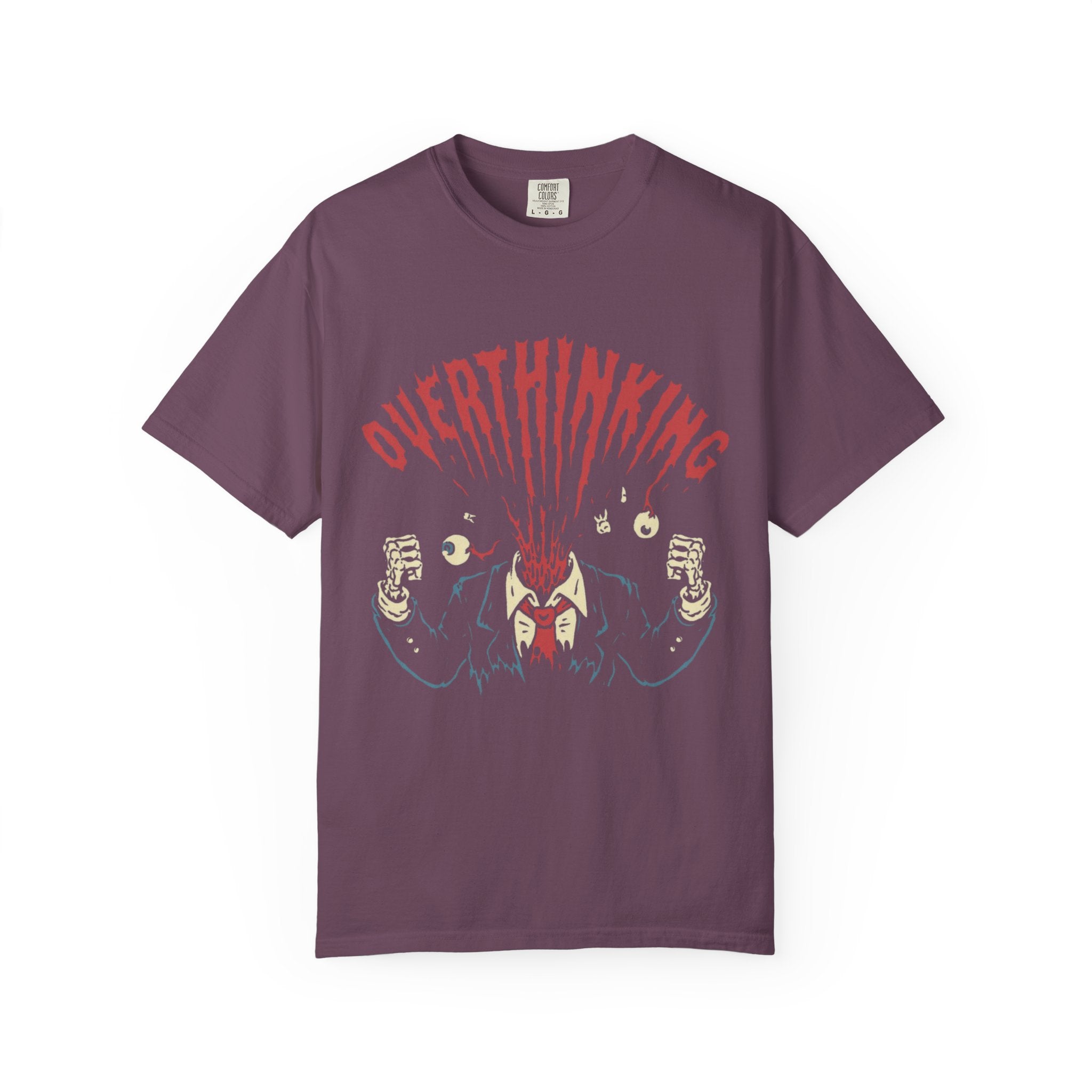 Mentally on Vacation Overthinking Garment - Dyed Unisex T-Shirt, Casual Wear, Gift for Anxiety Awareness, Self - Care Apparel, Unique Graphic Tee - Metamorphosis Creations