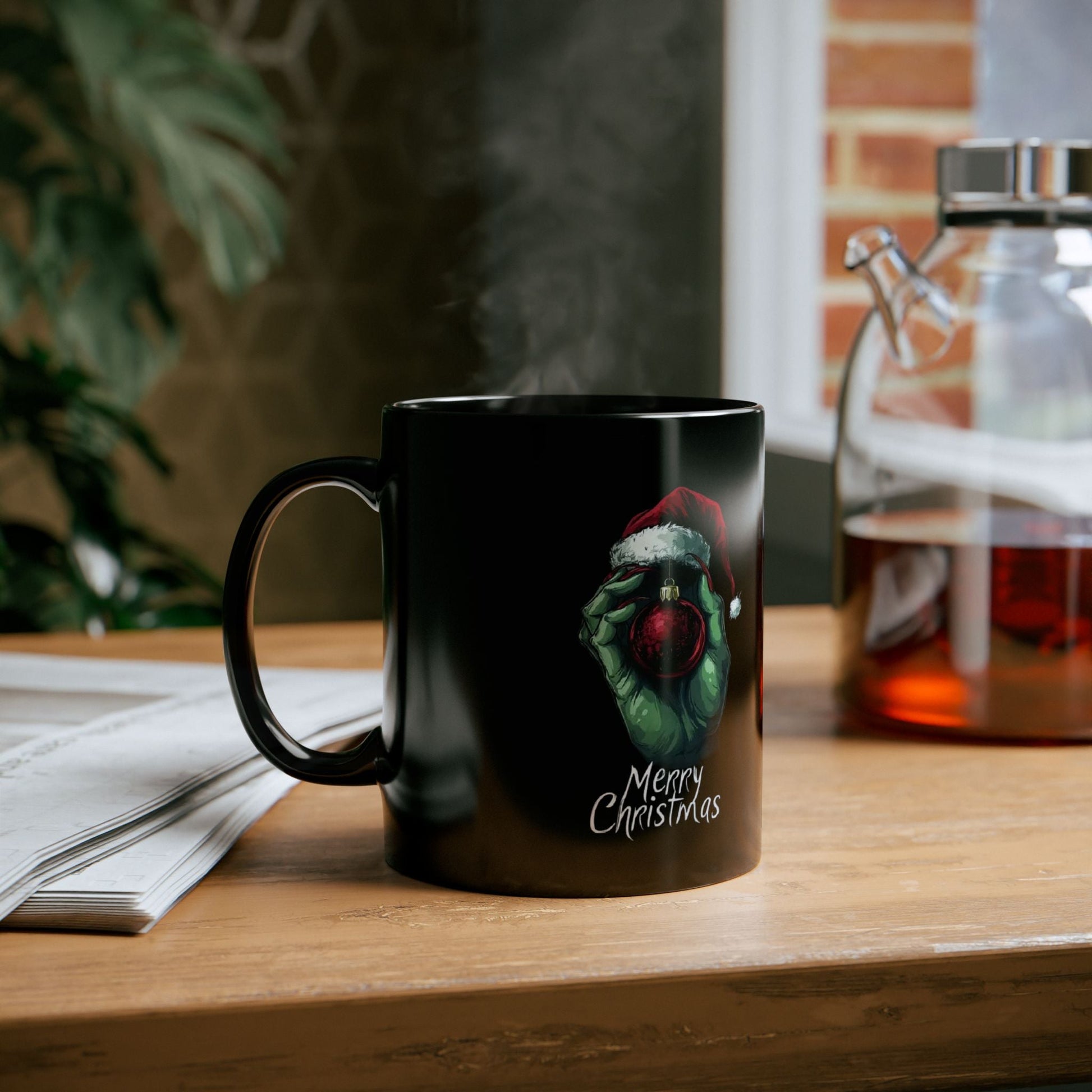 Merry Christmas Grinch Mug, Funny Holiday Coffee Cup, Festive Gifts for Him/Her, Stocking Stuffers, Winter Hot Chocolate Mug - Metamorphosis Creations