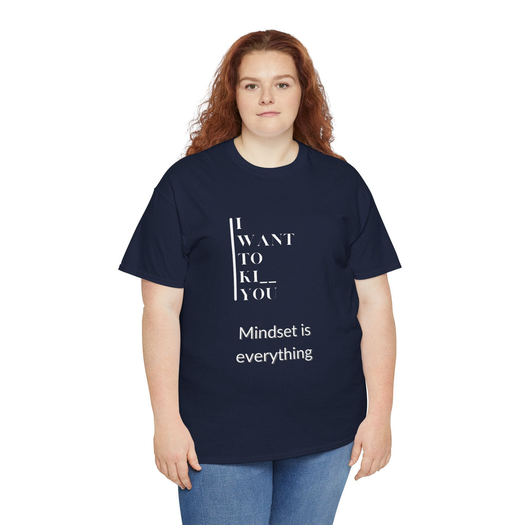 Mindset is Everything Unisex Heavy Cotton Tee, Motivational Shirt, Casual Wear, Gift for Friends, Inspirational Apparel, Everyday Motivation - Metamorphosis Creations
