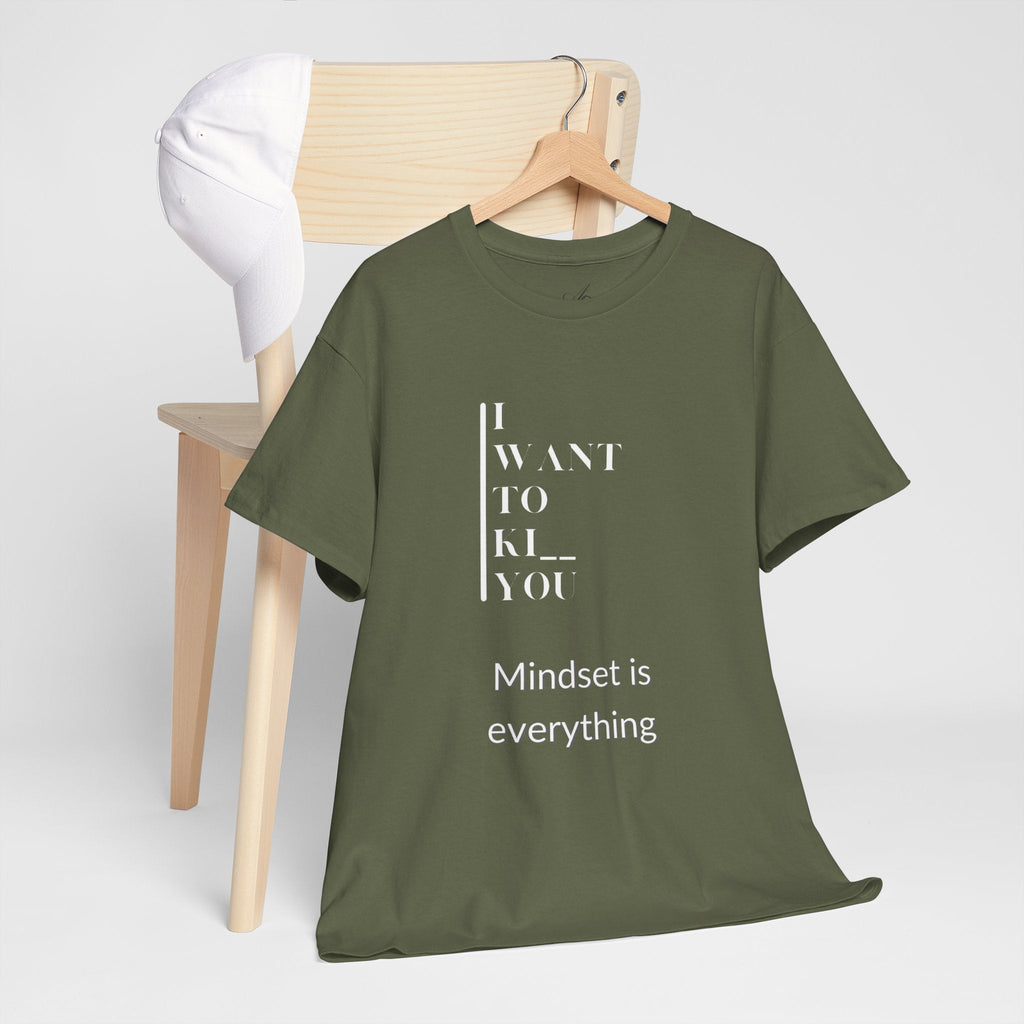 Mindset is Everything Unisex Heavy Cotton Tee, Motivational Shirt, Casual Wear, Gift for Friends, Inspirational Apparel, Everyday Motivation - Metamorphosis Creations