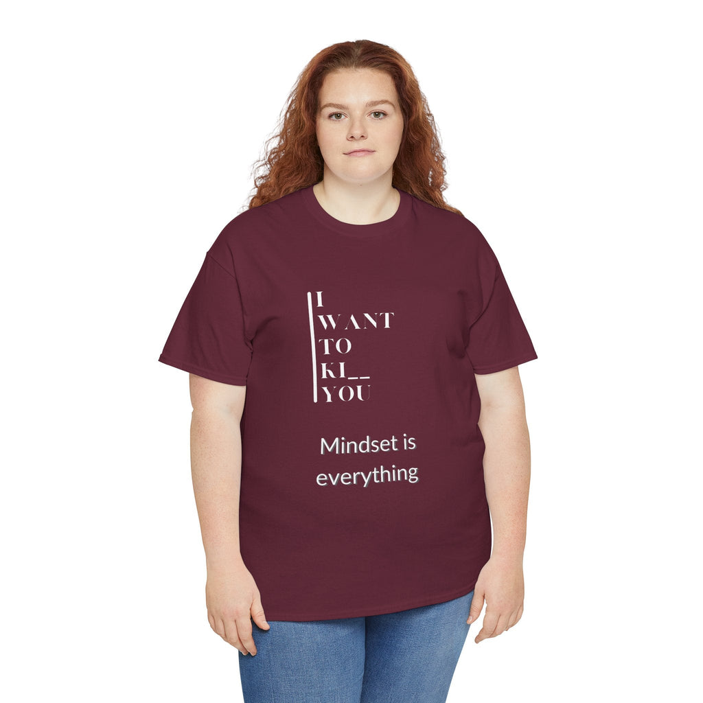 Mindset is Everything Unisex Heavy Cotton Tee, Motivational Shirt, Casual Wear, Gift for Friends, Inspirational Apparel, Everyday Motivation - Metamorphosis Creations