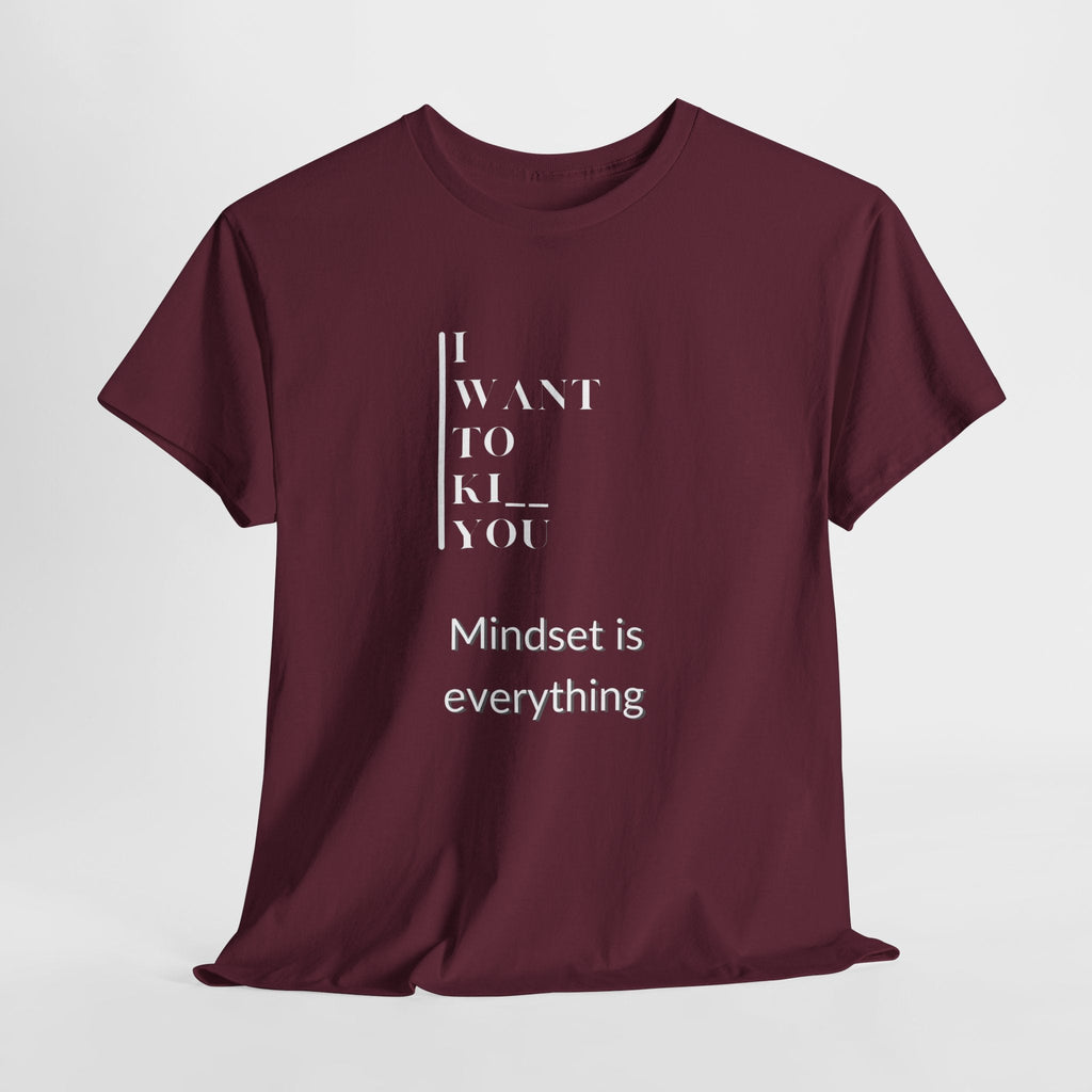 Mindset is Everything Unisex Heavy Cotton Tee, Motivational Shirt, Casual Wear, Gift for Friends, Inspirational Apparel, Everyday Motivation - Metamorphosis Creations