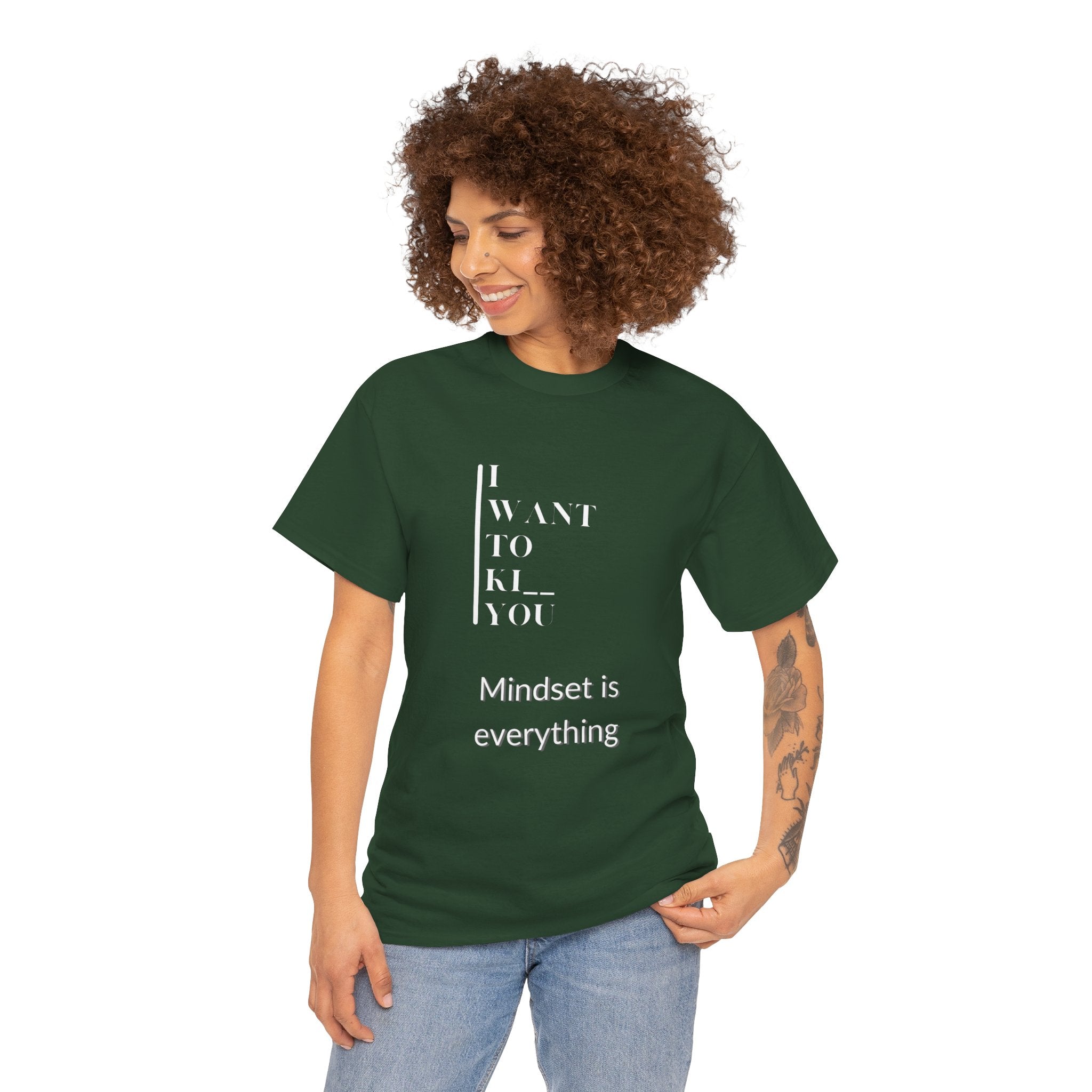 Mindset is Everything Unisex Heavy Cotton Tee, Motivational Shirt, Casual Wear, Gift for Friends, Inspirational Apparel, Everyday Motivation - Metamorphosis Creations