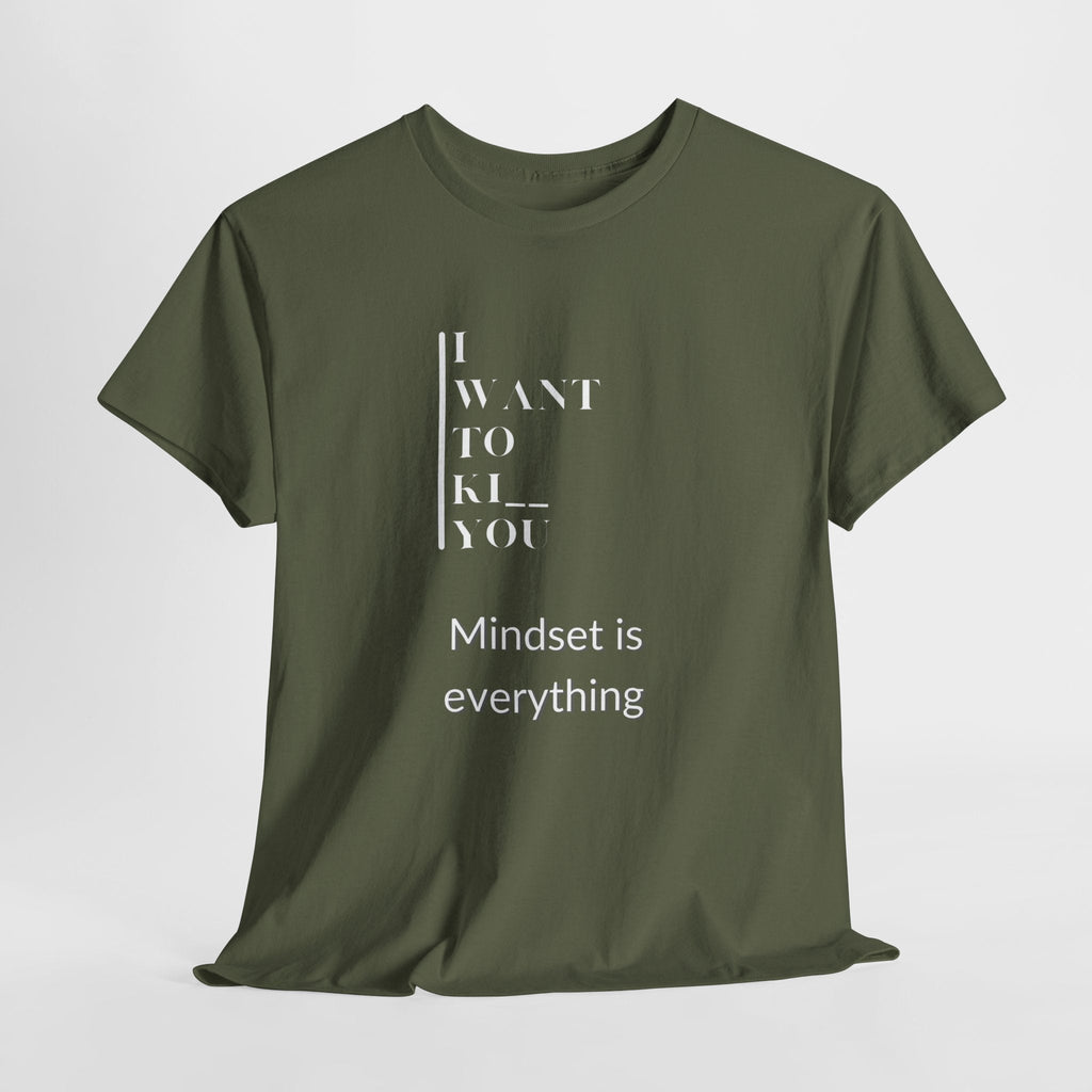 Mindset is Everything Unisex Heavy Cotton Tee, Motivational Shirt, Casual Wear, Gift for Friends, Inspirational Apparel, Everyday Motivation - Metamorphosis Creations
