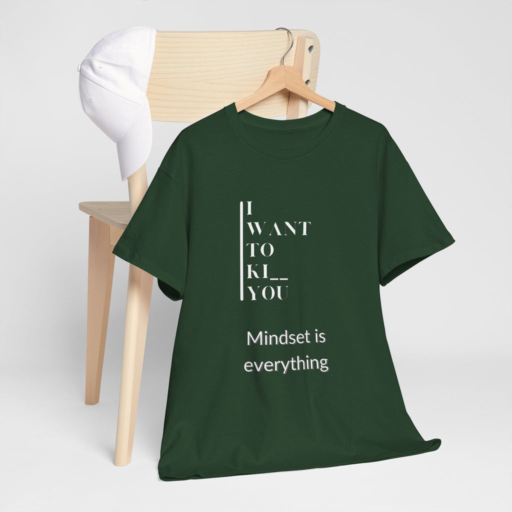 Mindset is Everything Unisex Heavy Cotton Tee, Motivational Shirt, Casual Wear, Gift for Friends, Inspirational Apparel, Everyday Motivation - Metamorphosis Creations
