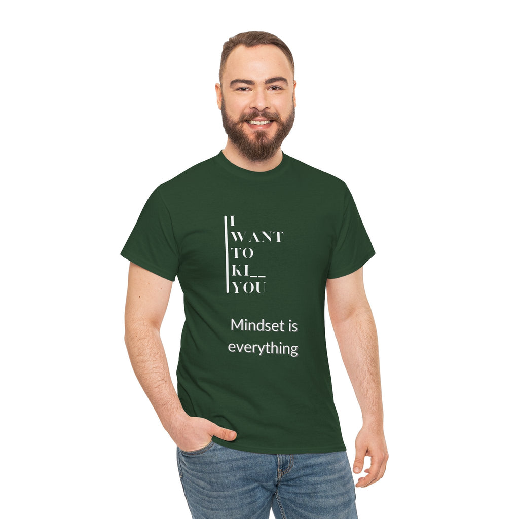 Mindset is Everything Unisex Heavy Cotton Tee, Motivational Shirt, Casual Wear, Gift for Friends, Inspirational Apparel, Everyday Motivation - Metamorphosis Creations
