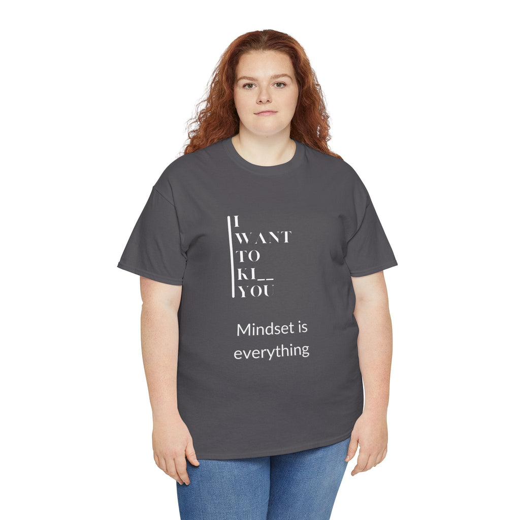 Mindset is Everything Unisex Heavy Cotton Tee, Motivational Shirt, Casual Wear, Gift for Friends, Inspirational Apparel, Everyday Motivation - Metamorphosis Creations