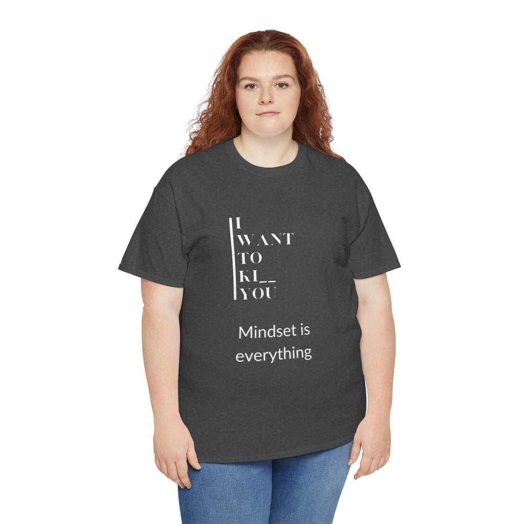 Mindset is Everything Unisex Heavy Cotton Tee, Motivational Shirt, Casual Wear, Gift for Friends, Inspirational Apparel, Everyday Motivation - Metamorphosis Creations