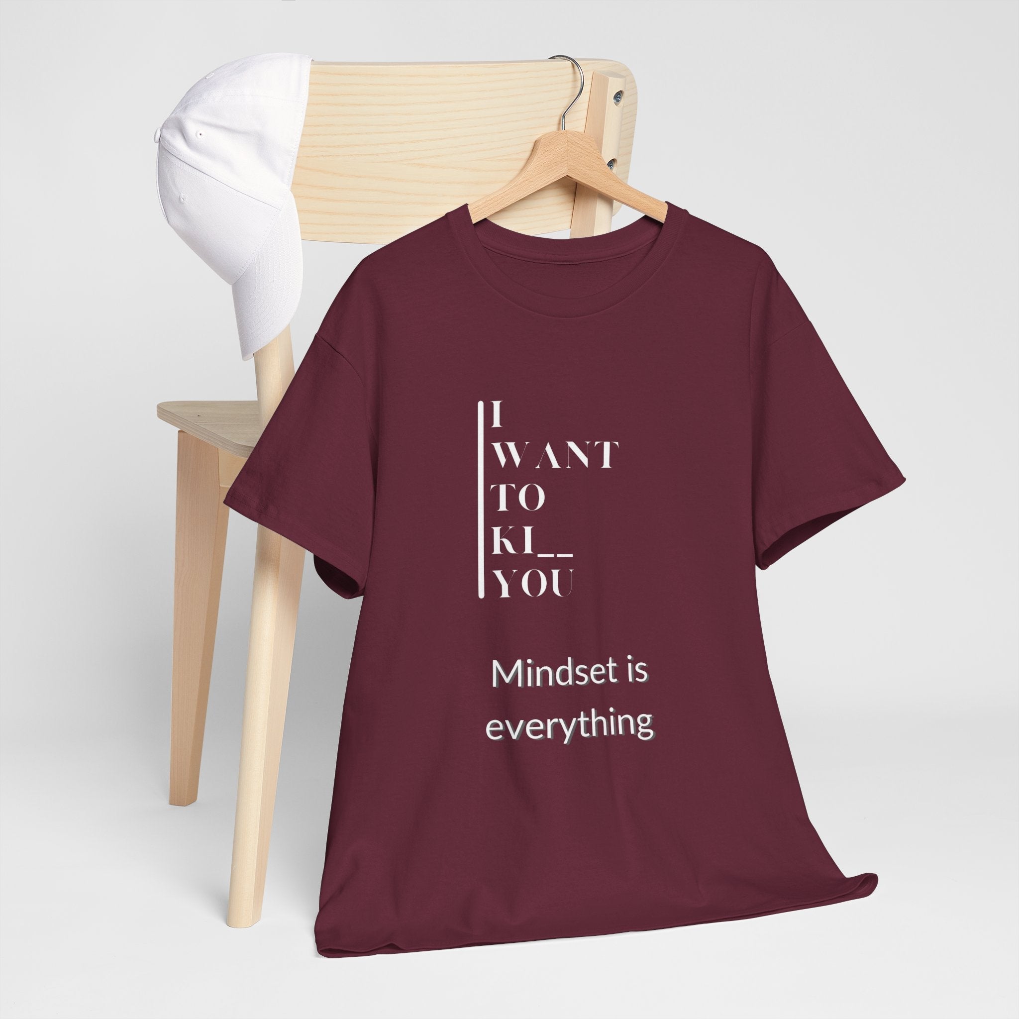Mindset is Everything Unisex Heavy Cotton Tee | Motivational T-shirt for Personal Growth, Gift for Self - Improvement, Inspirational Apparel - Metamorphosis Creations