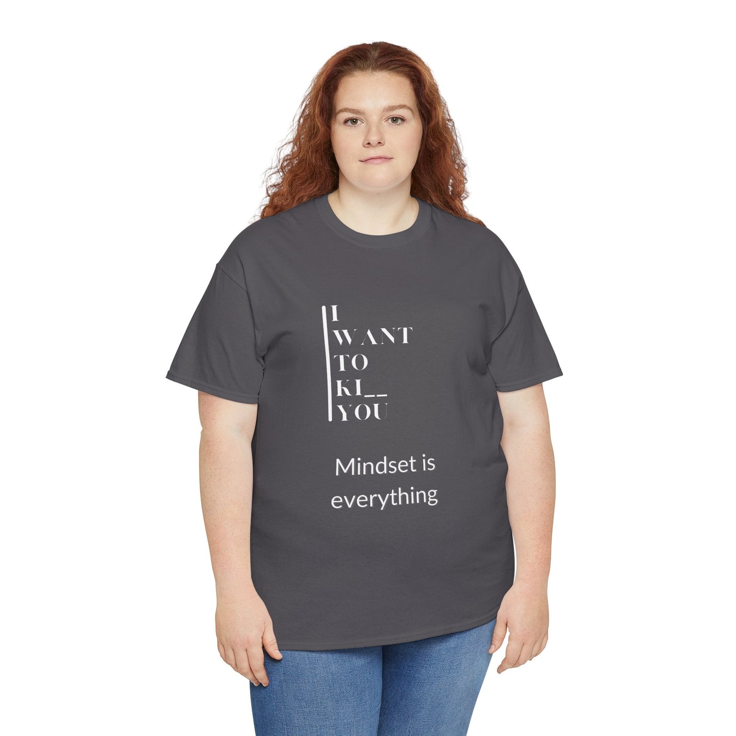 Mindset is Everything Unisex Heavy Cotton Tee | Motivational T-shirt for Personal Growth, Gift for Self - Improvement, Inspirational Apparel - Metamorphosis Creations