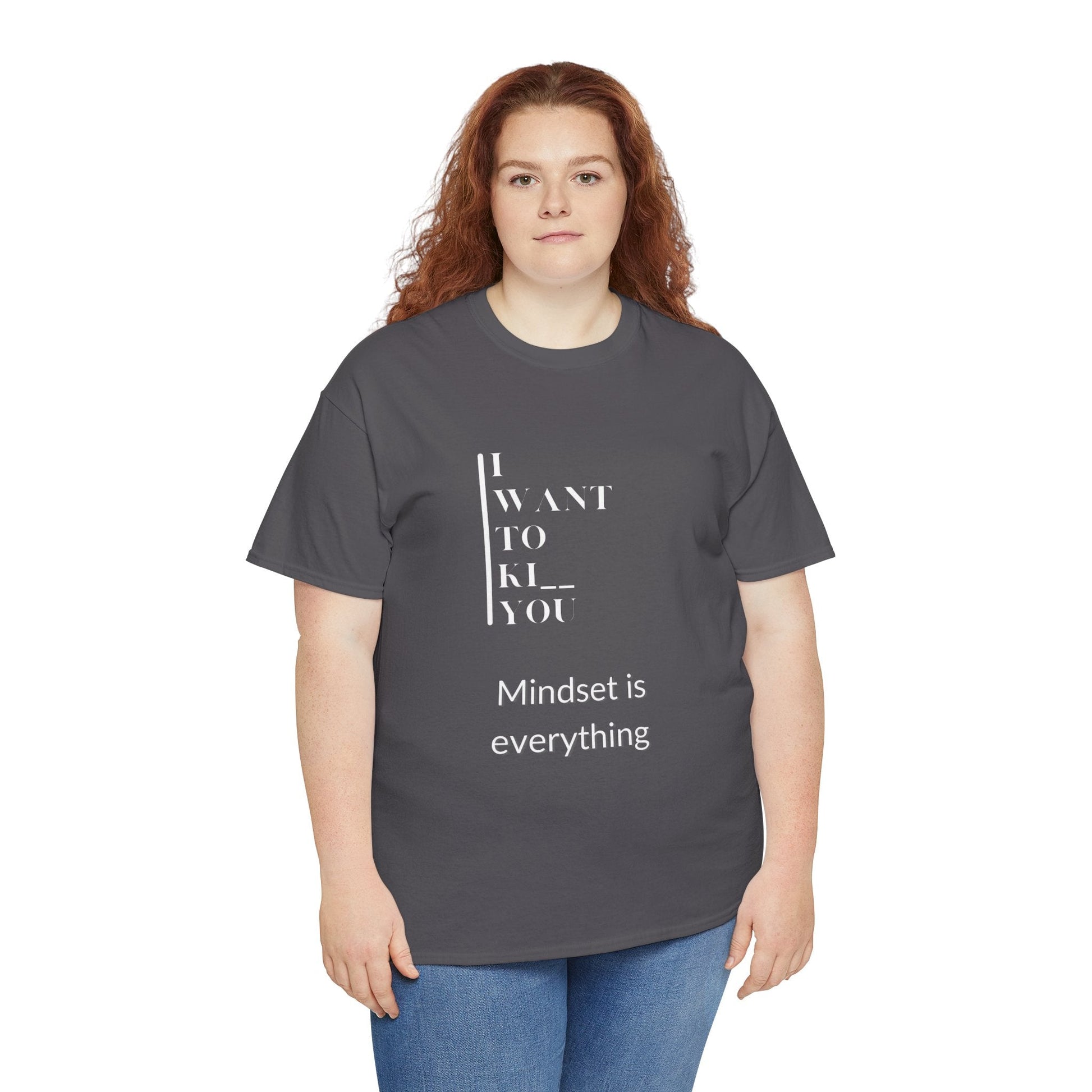 Mindset is Everything Unisex Heavy Cotton Tee | Motivational T-shirt for Personal Growth, Gift for Self - Improvement, Inspirational Apparel - Metamorphosis Creations