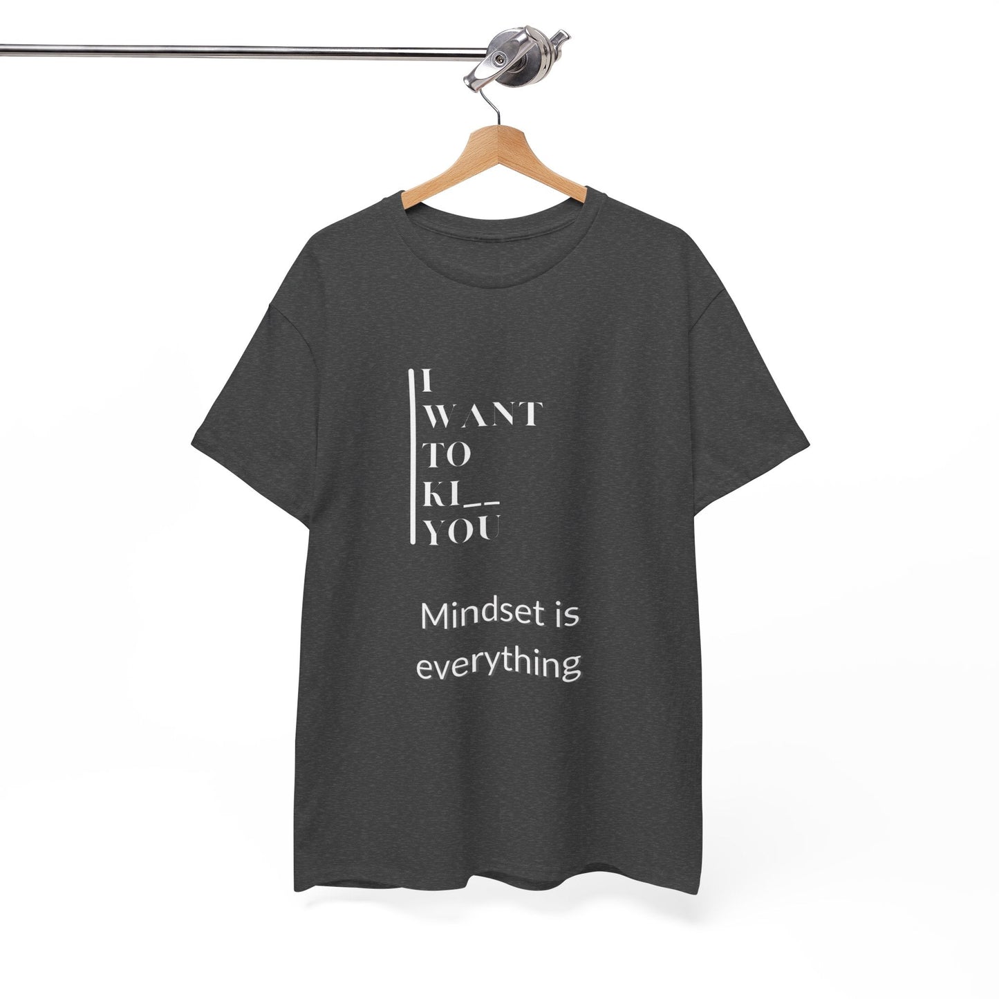 Mindset is Everything Unisex Heavy Cotton Tee | Motivational T-shirt for Personal Growth, Gift for Self - Improvement, Inspirational Apparel - Metamorphosis Creations