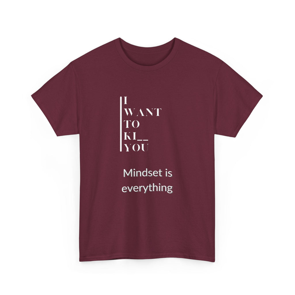 Mindset is Everything Unisex Heavy Cotton Tee | Motivational T-shirt for Personal Growth, Gift for Self - Improvement, Inspirational Apparel - Metamorphosis Creations
