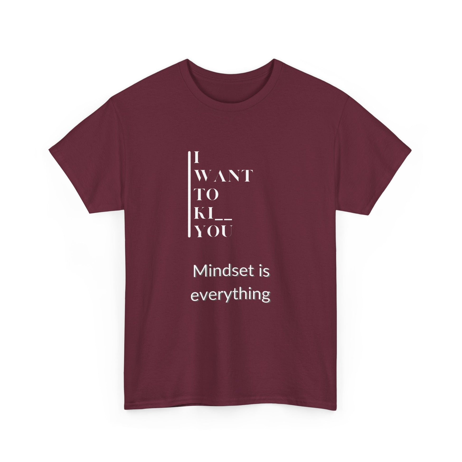 Mindset is Everything Unisex Heavy Cotton Tee | Motivational T-shirt for Personal Growth, Gift for Self - Improvement, Inspirational Apparel - Metamorphosis Creations