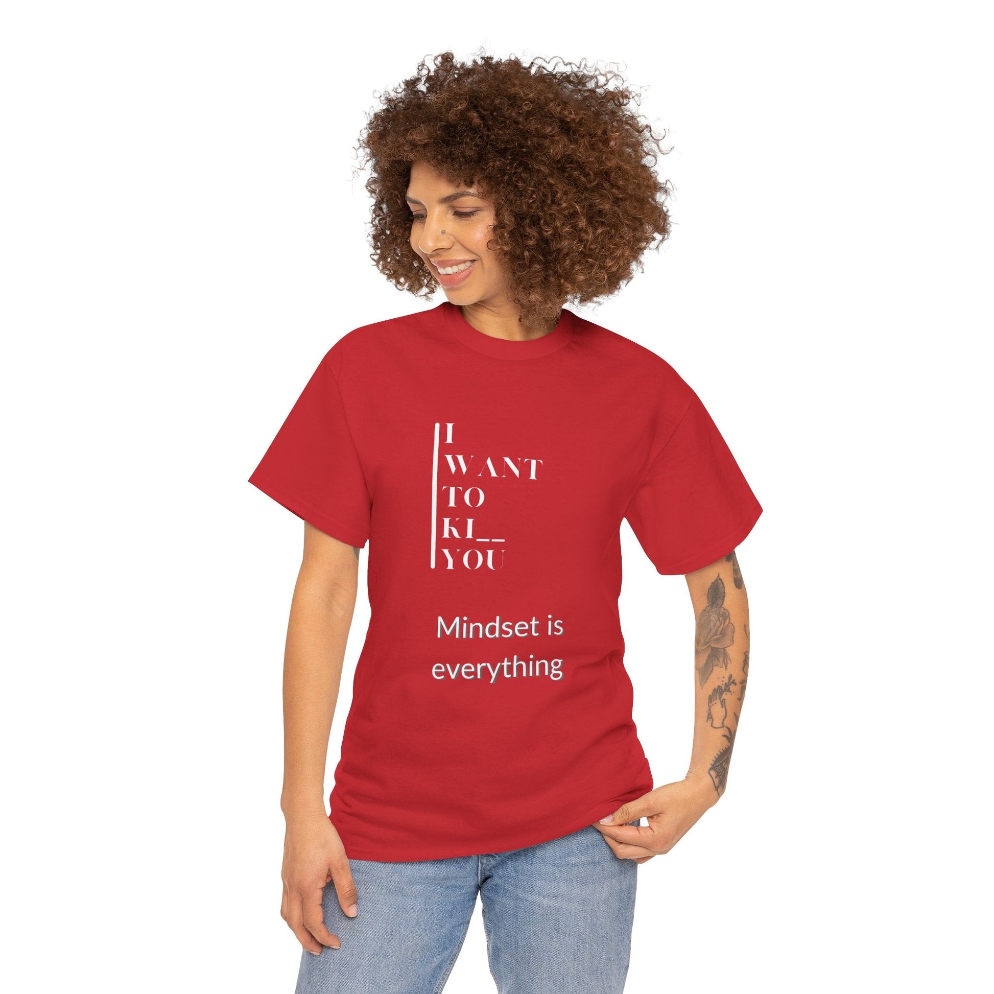 Mindset is Everything Unisex Heavy Cotton Tee | Motivational T-shirt for Personal Growth, Gift for Self - Improvement, Inspirational Apparel - Metamorphosis Creations